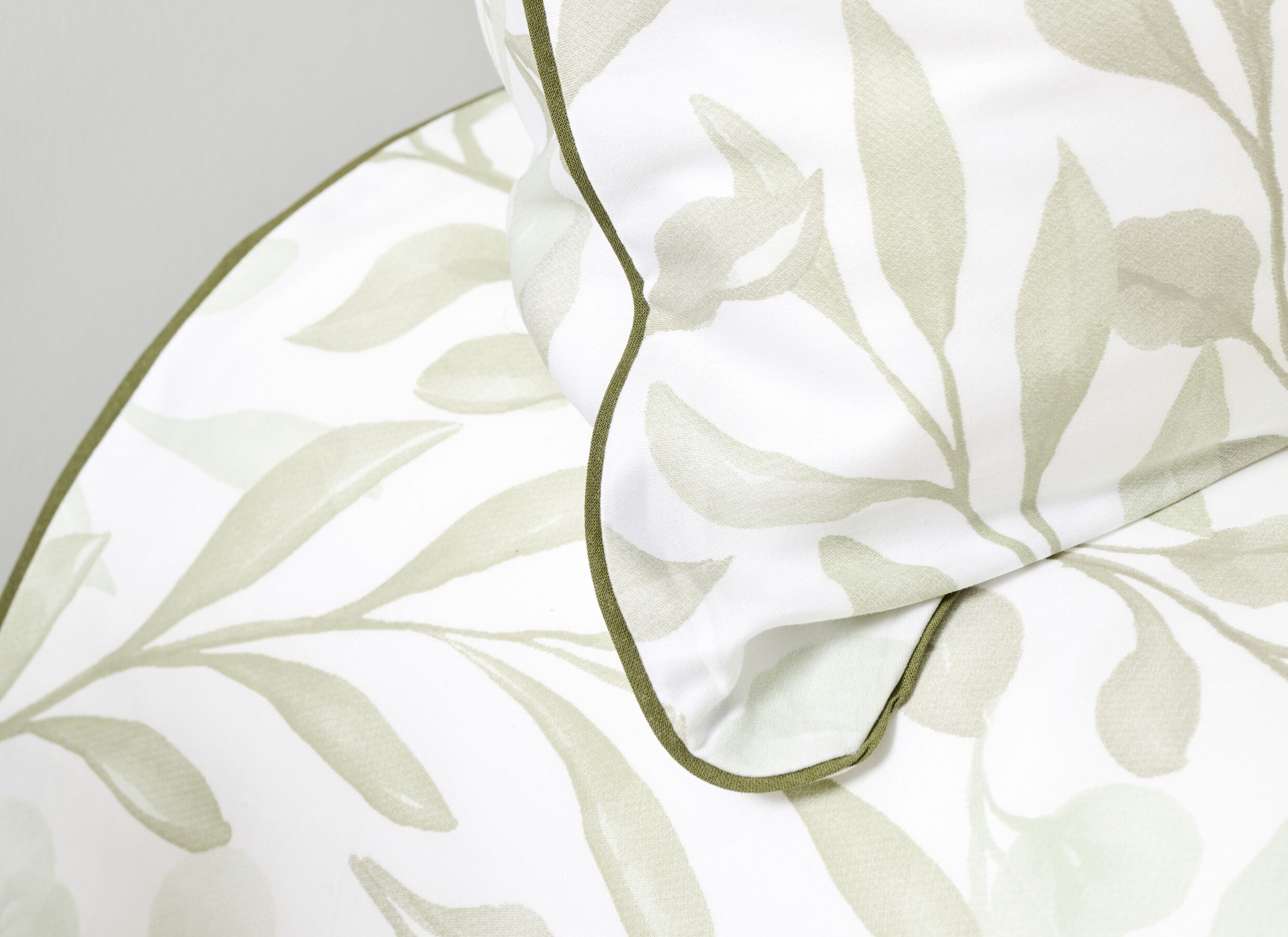 Detail - Housse de couette Logy 240x220cm - satin de coton - vert