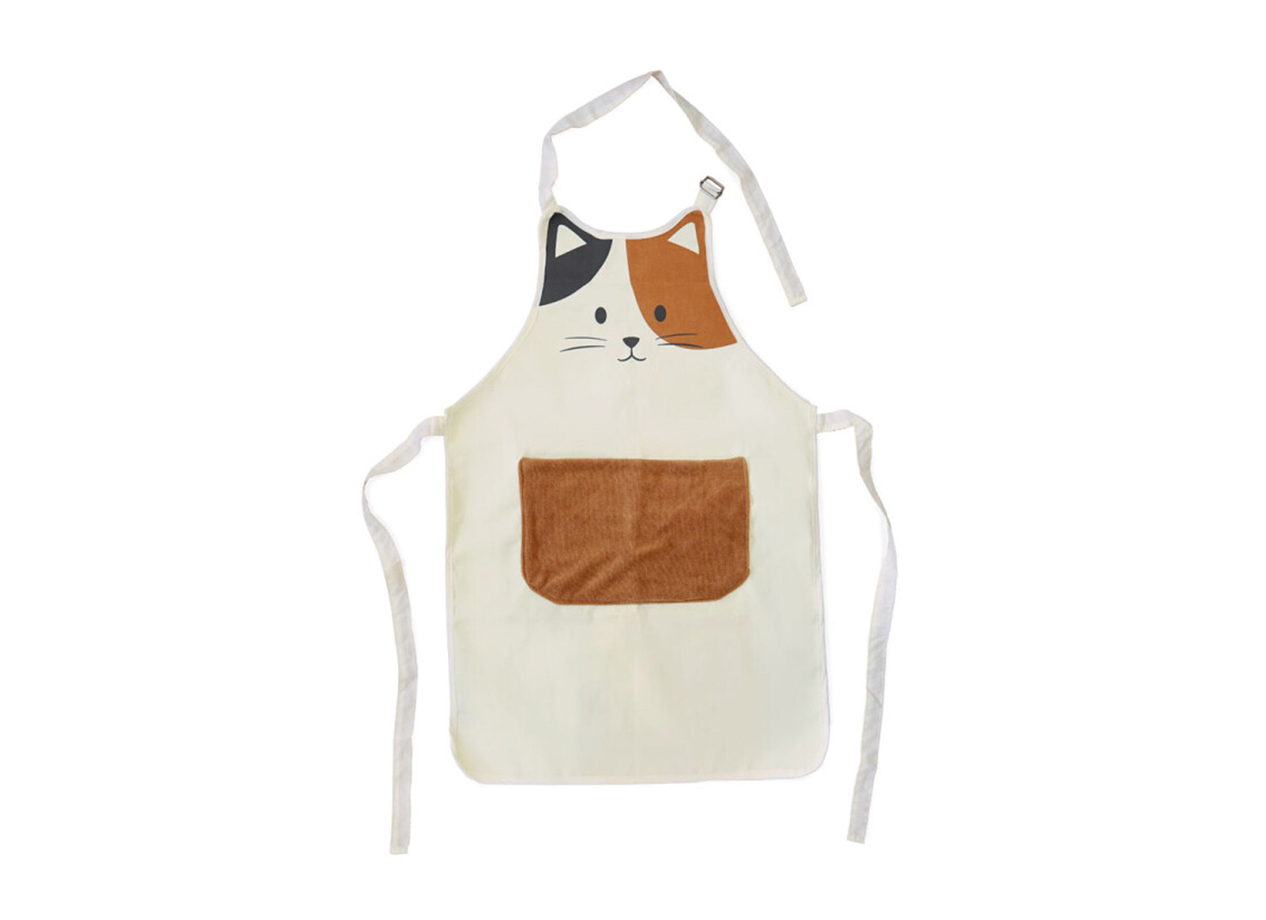 Keukenschort Kitty Calico 80x53cm - katoen - bruin - Keukenschort Kitty Calico 80x53cm - katoen - bruin