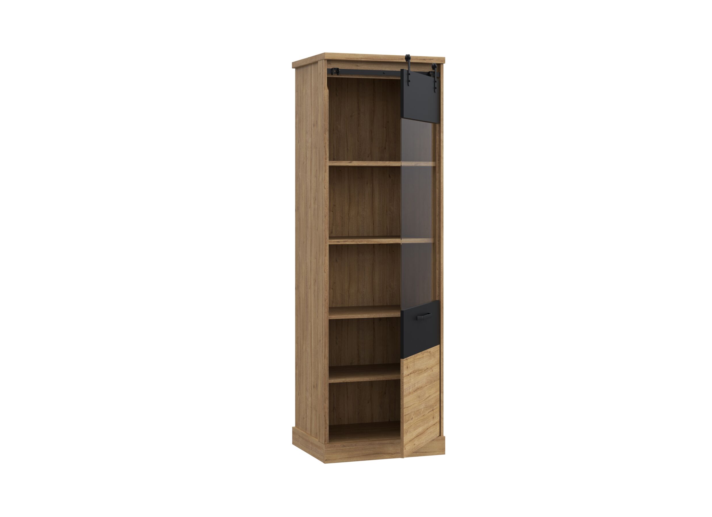 Vitrinekast Kaszimiro 63cm - decor - waterford eik /zwart