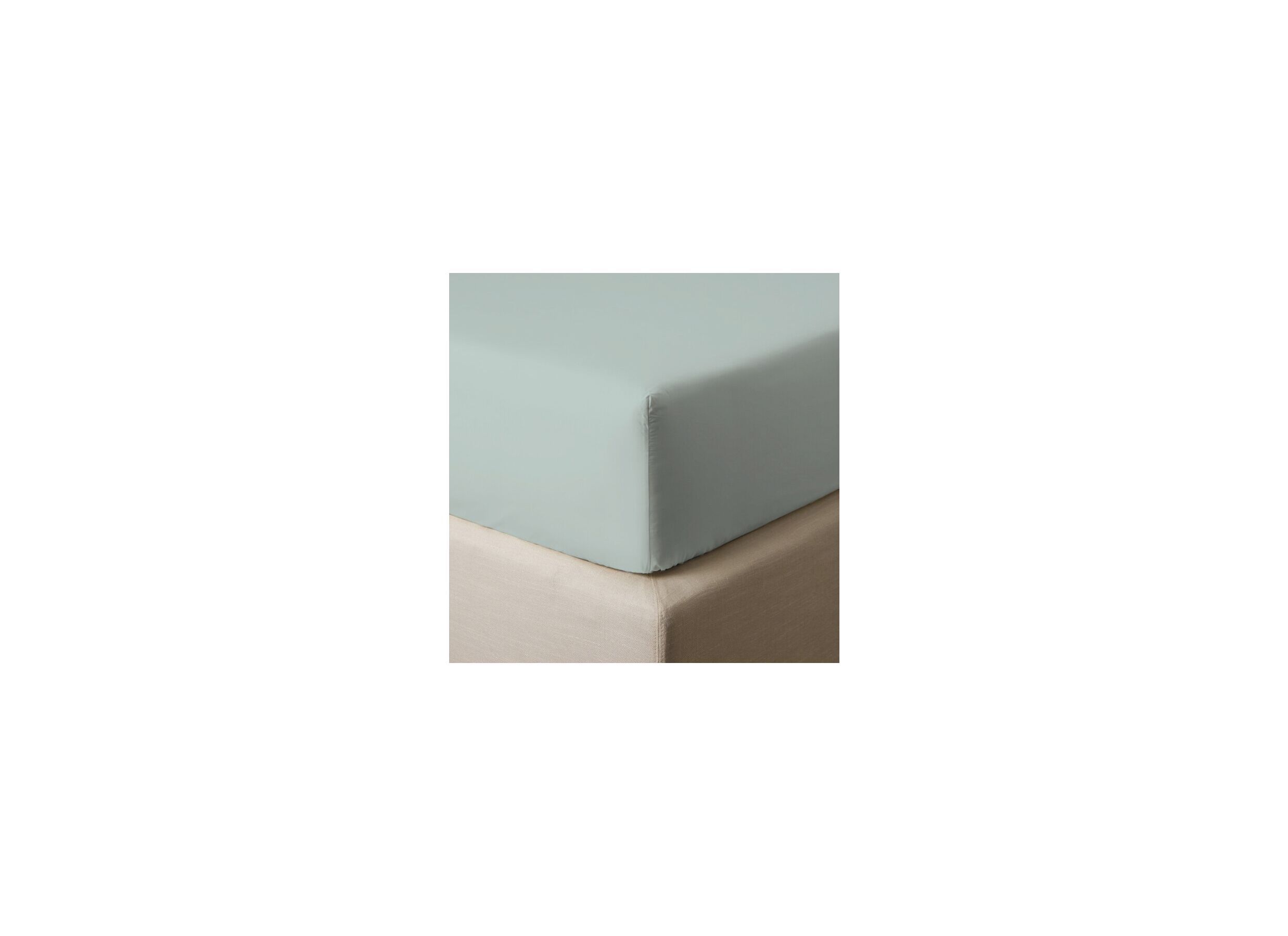 Drap-housse 180x200cm coton aqua - Drap-housse 180x200cm coton aqua