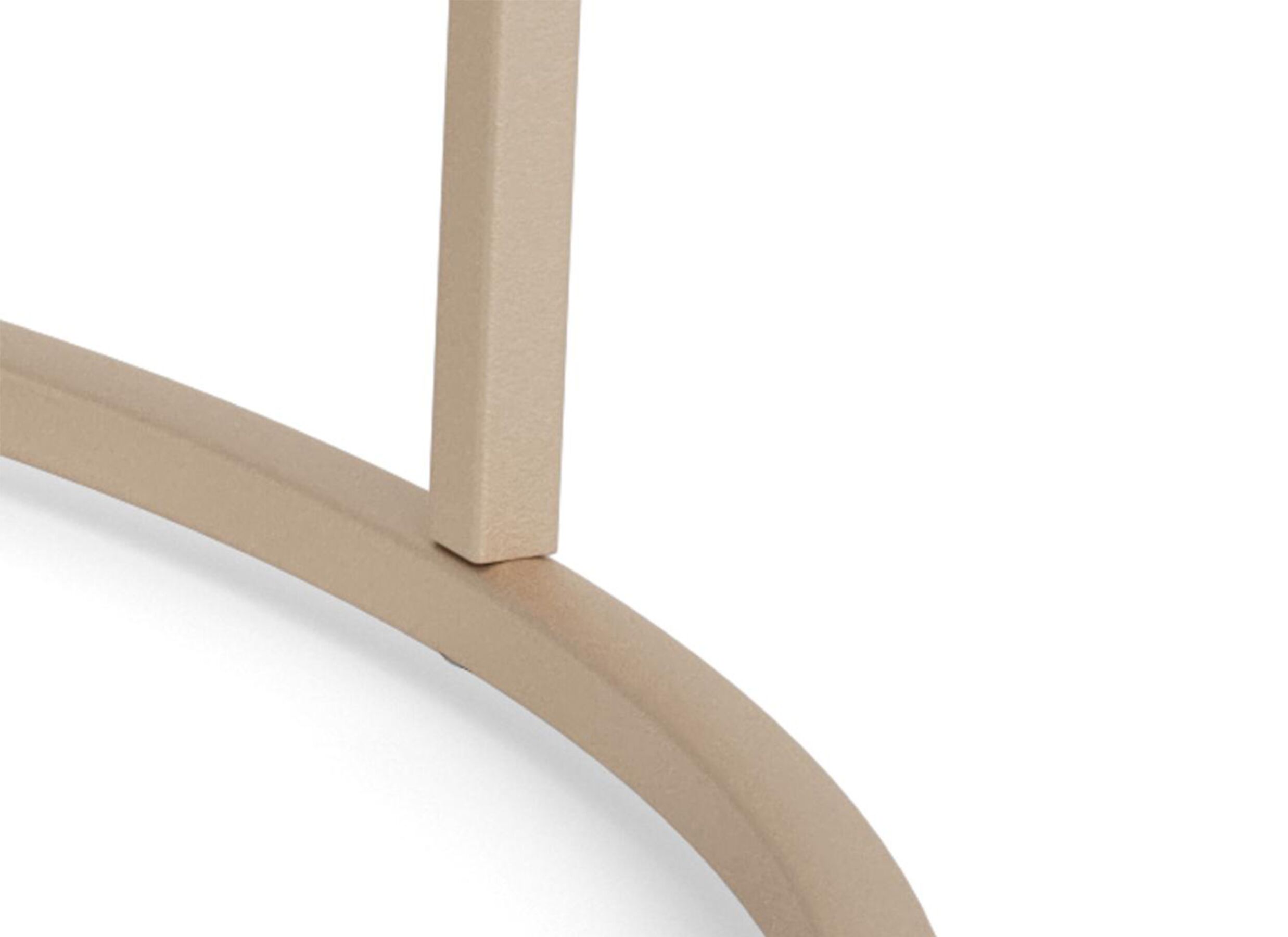 Detail - Table basse Ø80x45cm - mélamine & acier - gris