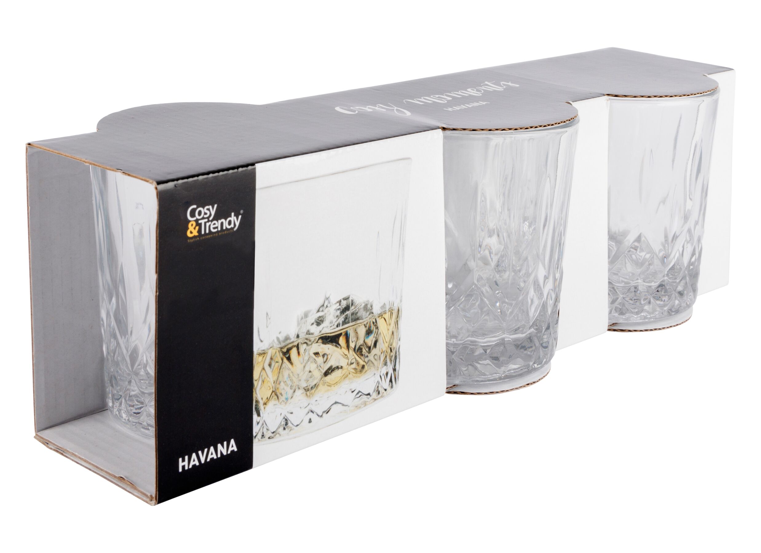 Detailfoto - Whiskeyglas Havana 33cl set van 3