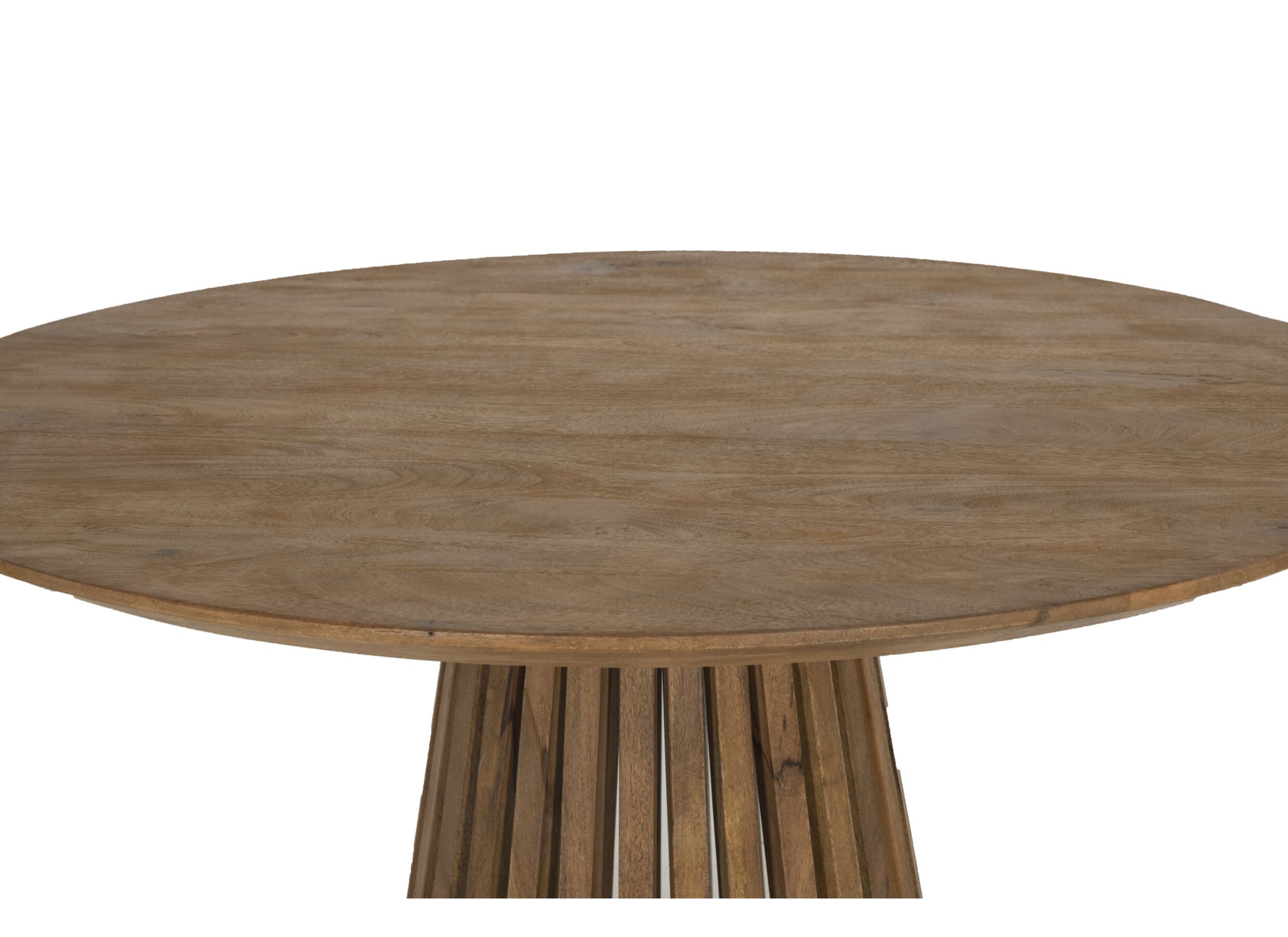 Detail - Table ronde Stromboli Ø120cm - manguier massif - naturel