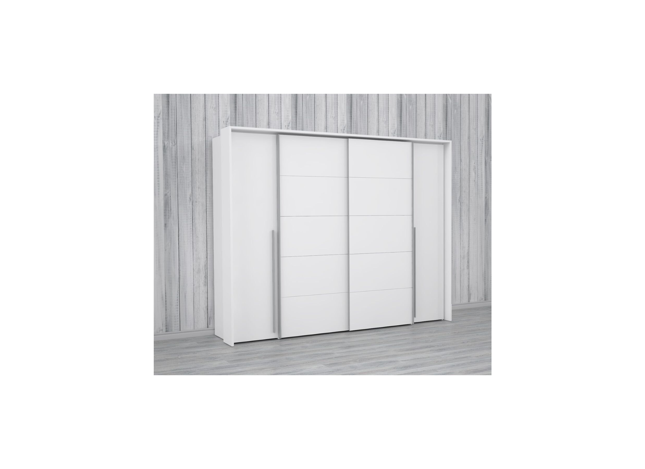 Garde-robe Narago 270cm - décor - blanc