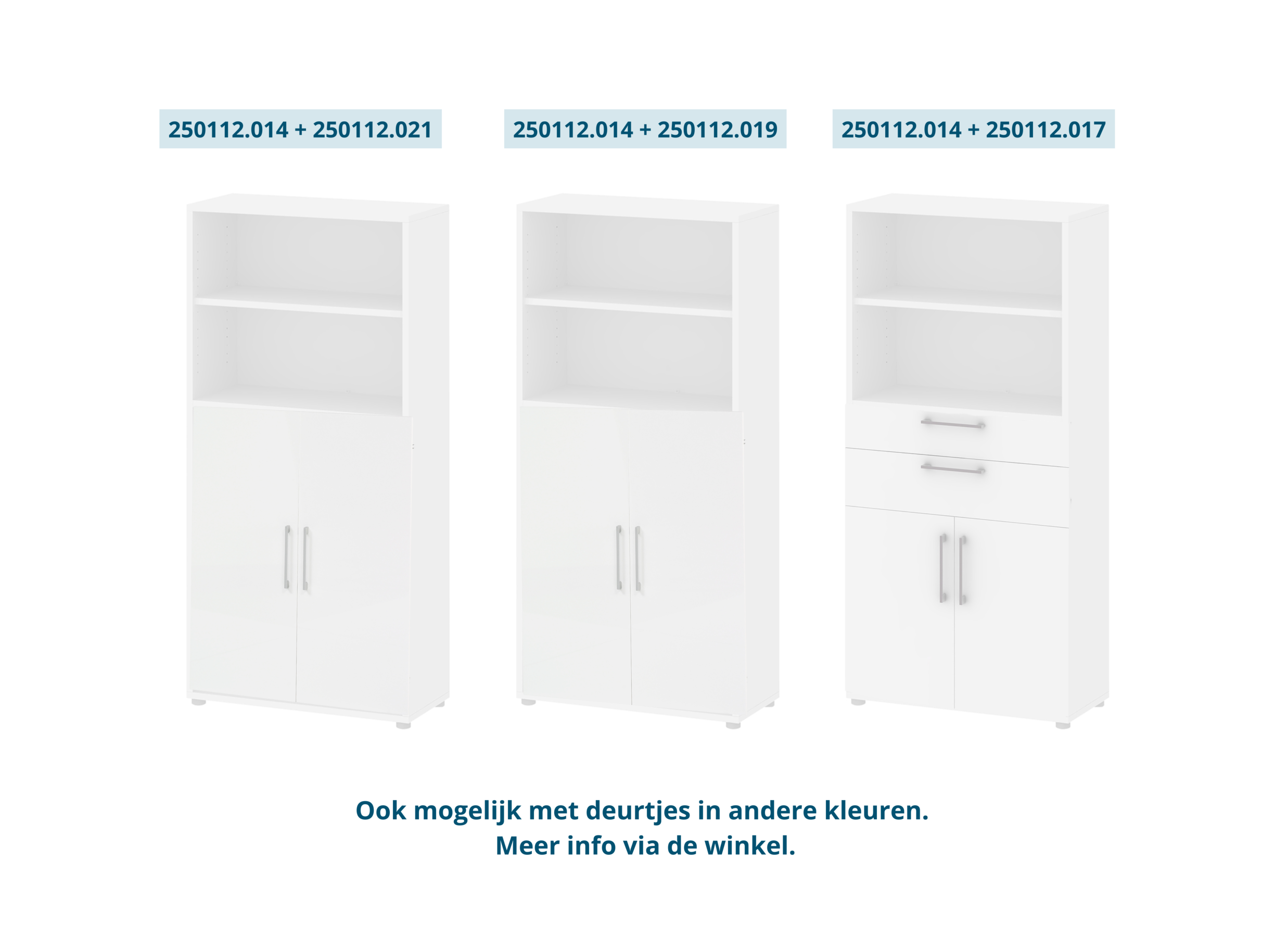 Configuration - Set de 2 portes Prima 83,7x105,4cm - décor - blanc