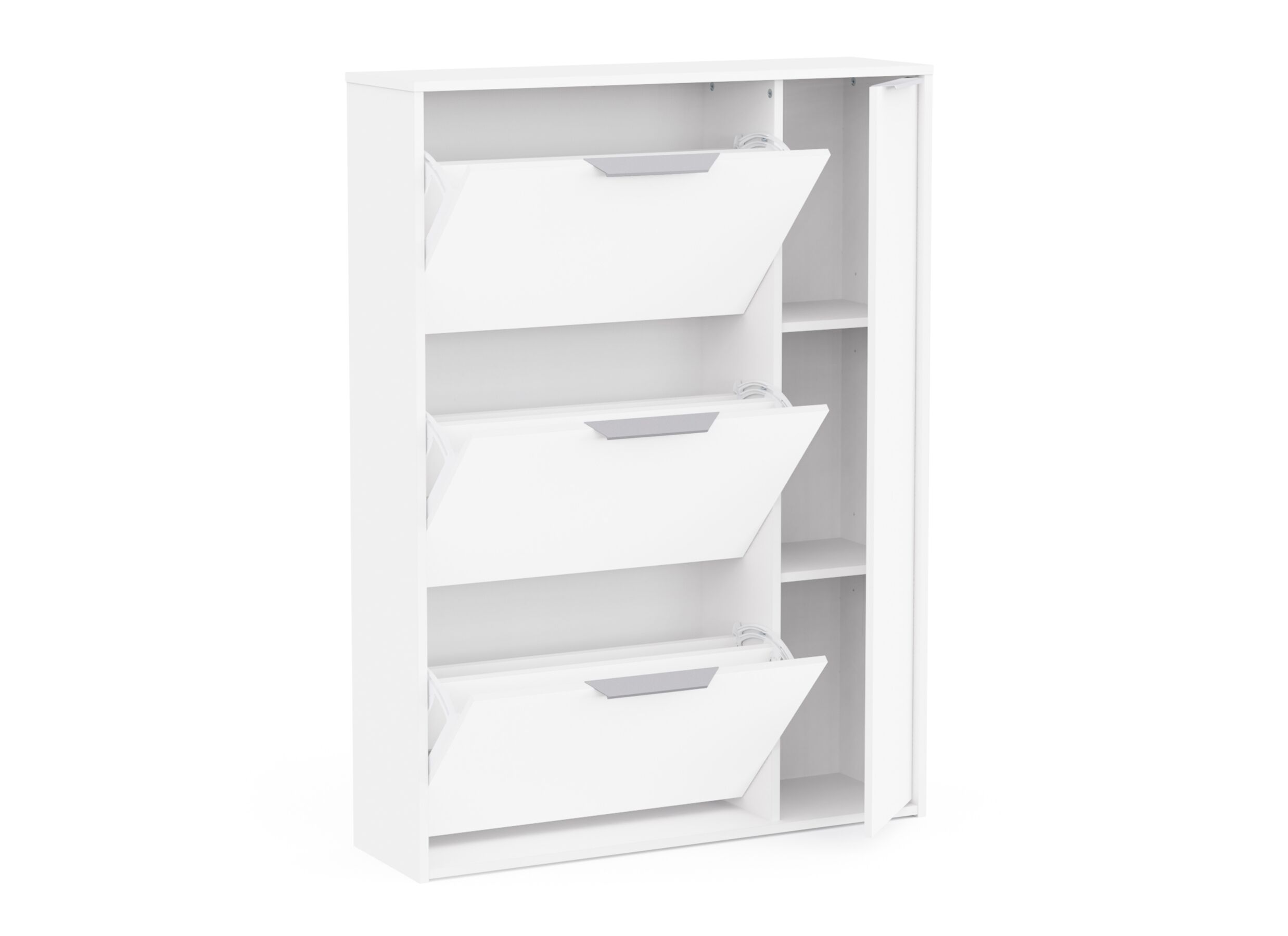 Disposition - Armoire à chaussures Ghost 91x26x123cm - décor - blanc