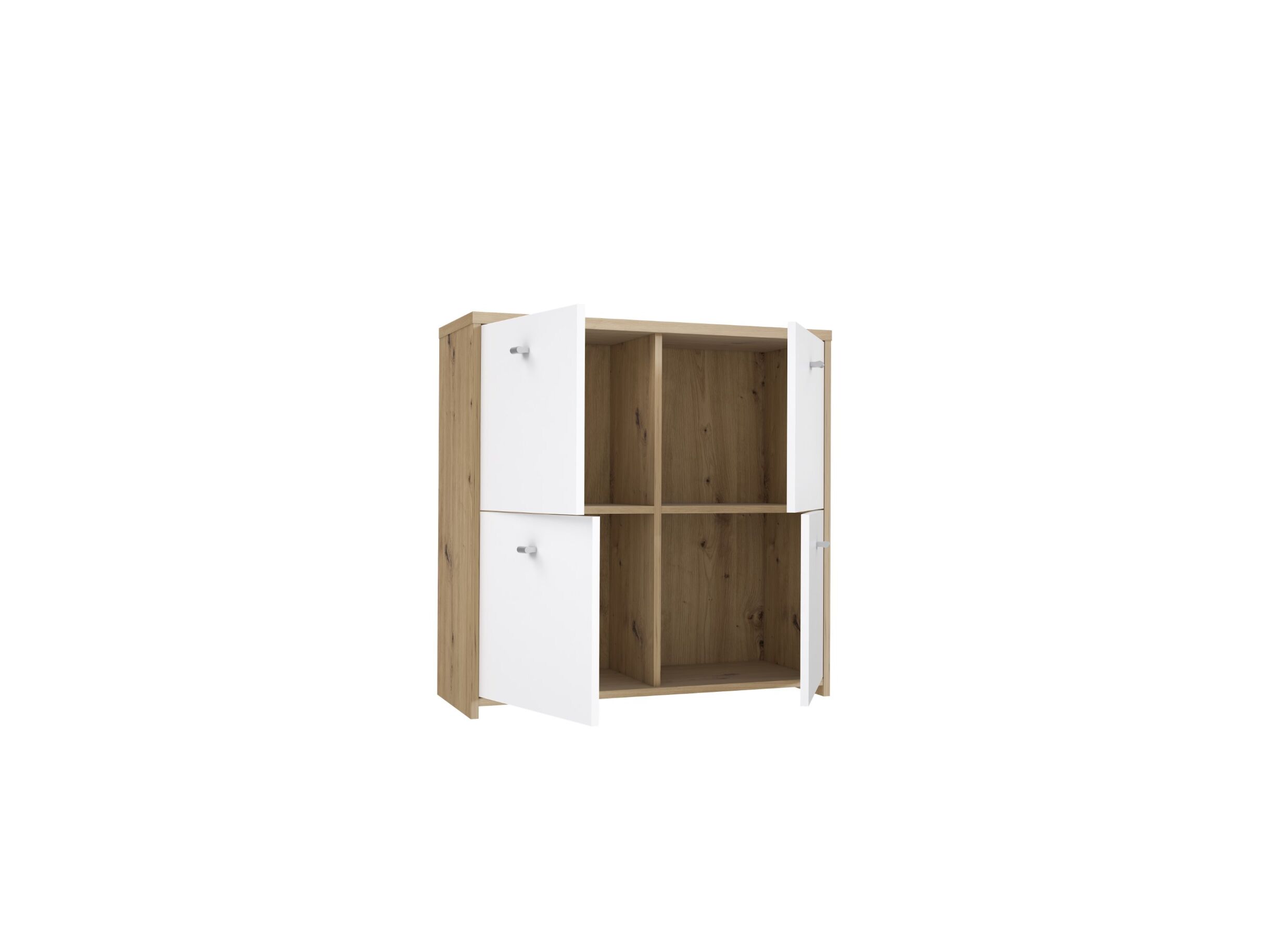 Disposition - Armoire Best Chest 77x30x78cm - panneau décor - chêne artisanal/blanc