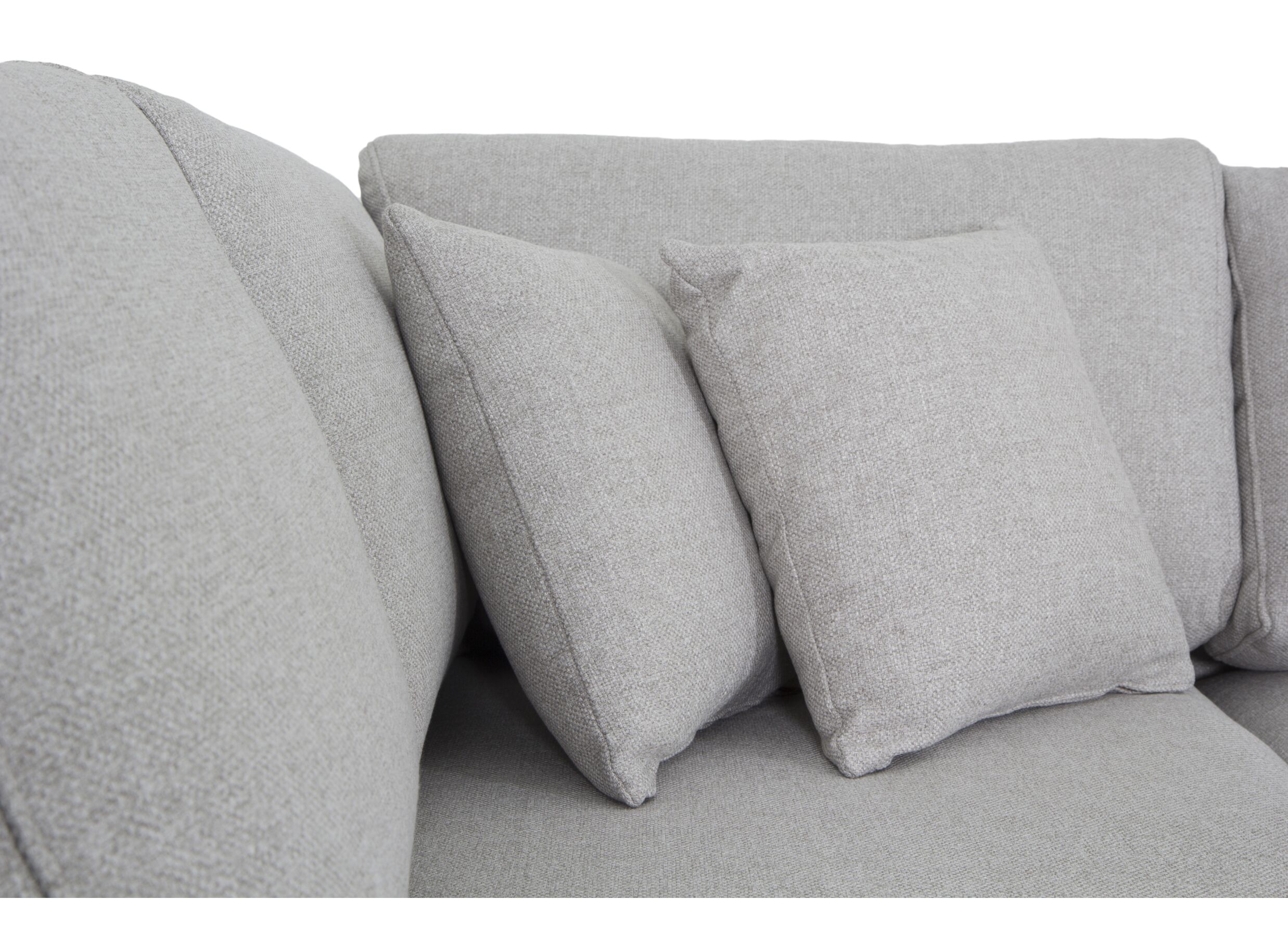 Canapé d'angle Eston 284x219cm - tissu - gris clair