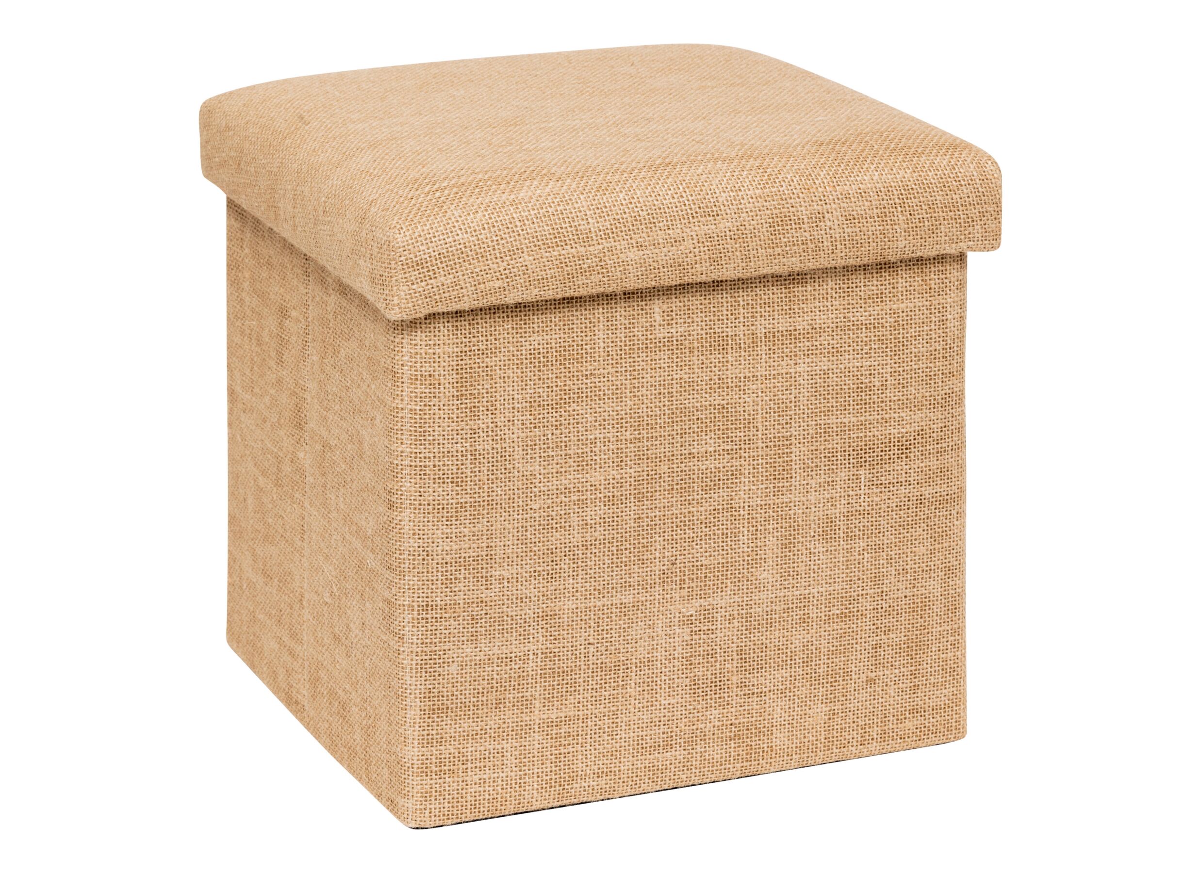 Poef Opvouwbaar 31x31x31cm - jute - naturel - Pouf Pliable 31x31x31cm - jute - naturel