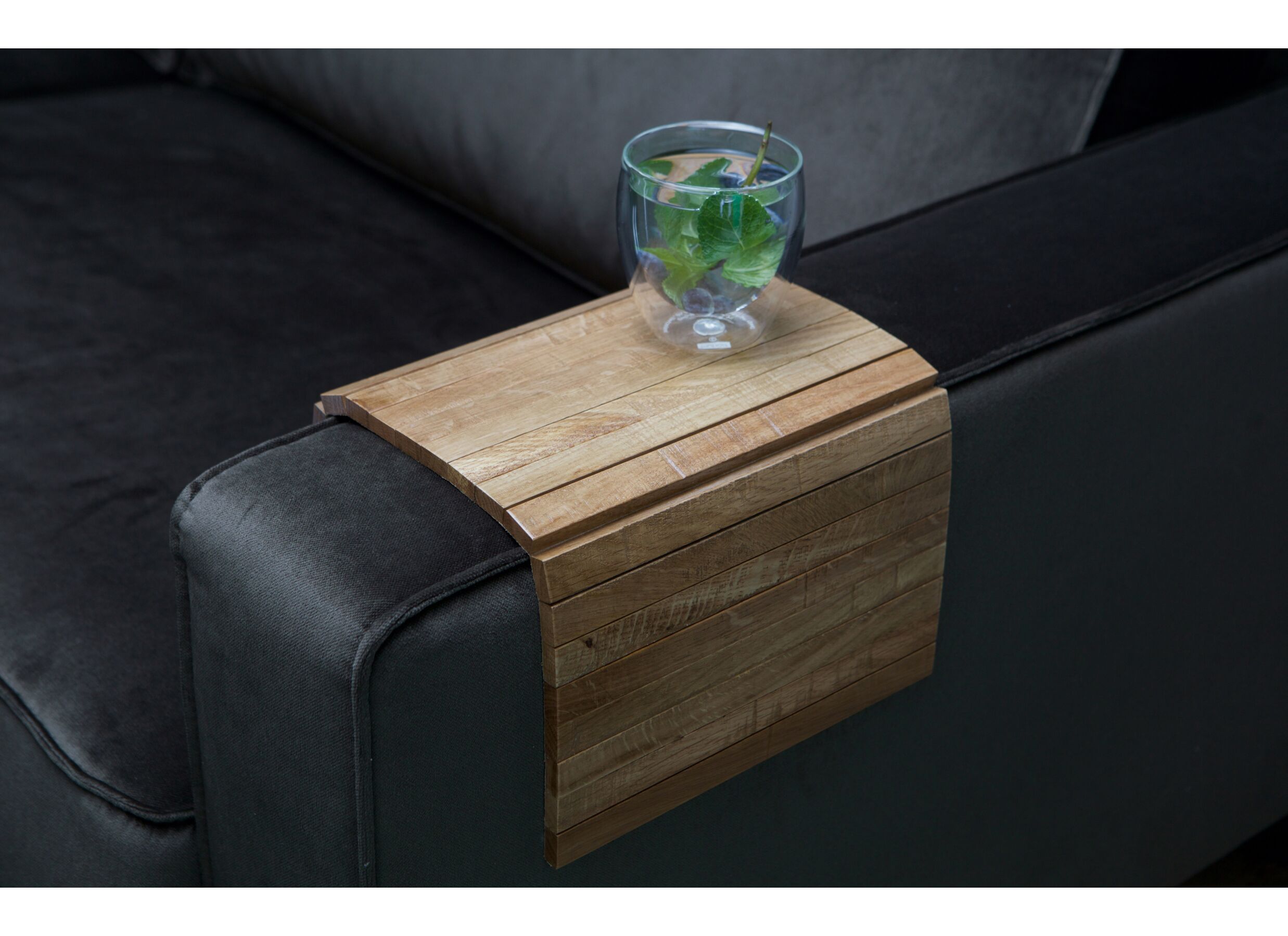 Foto ambiance - Plateau en bois 24x44cm