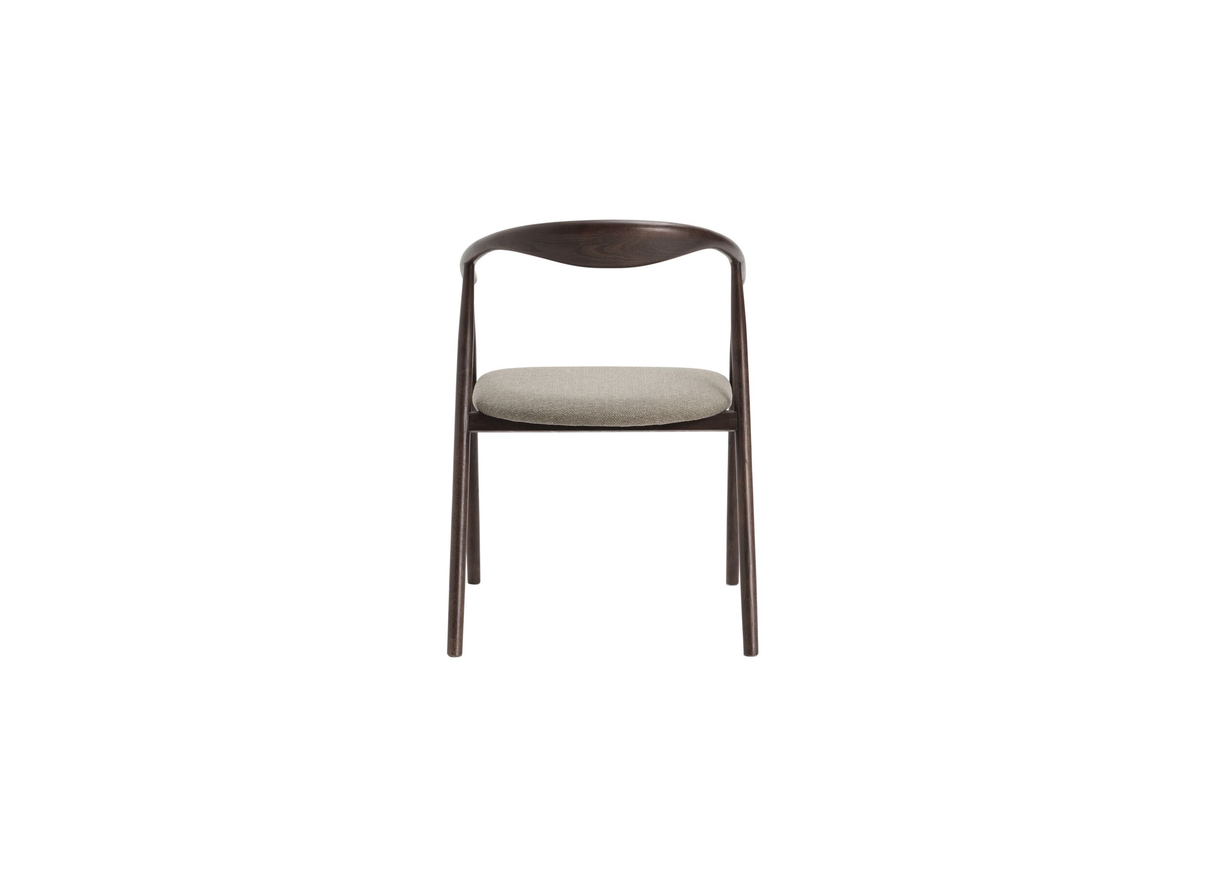 Aperçu - Chaise Baradine 56x55x78cm - chêne massif - brun/gris