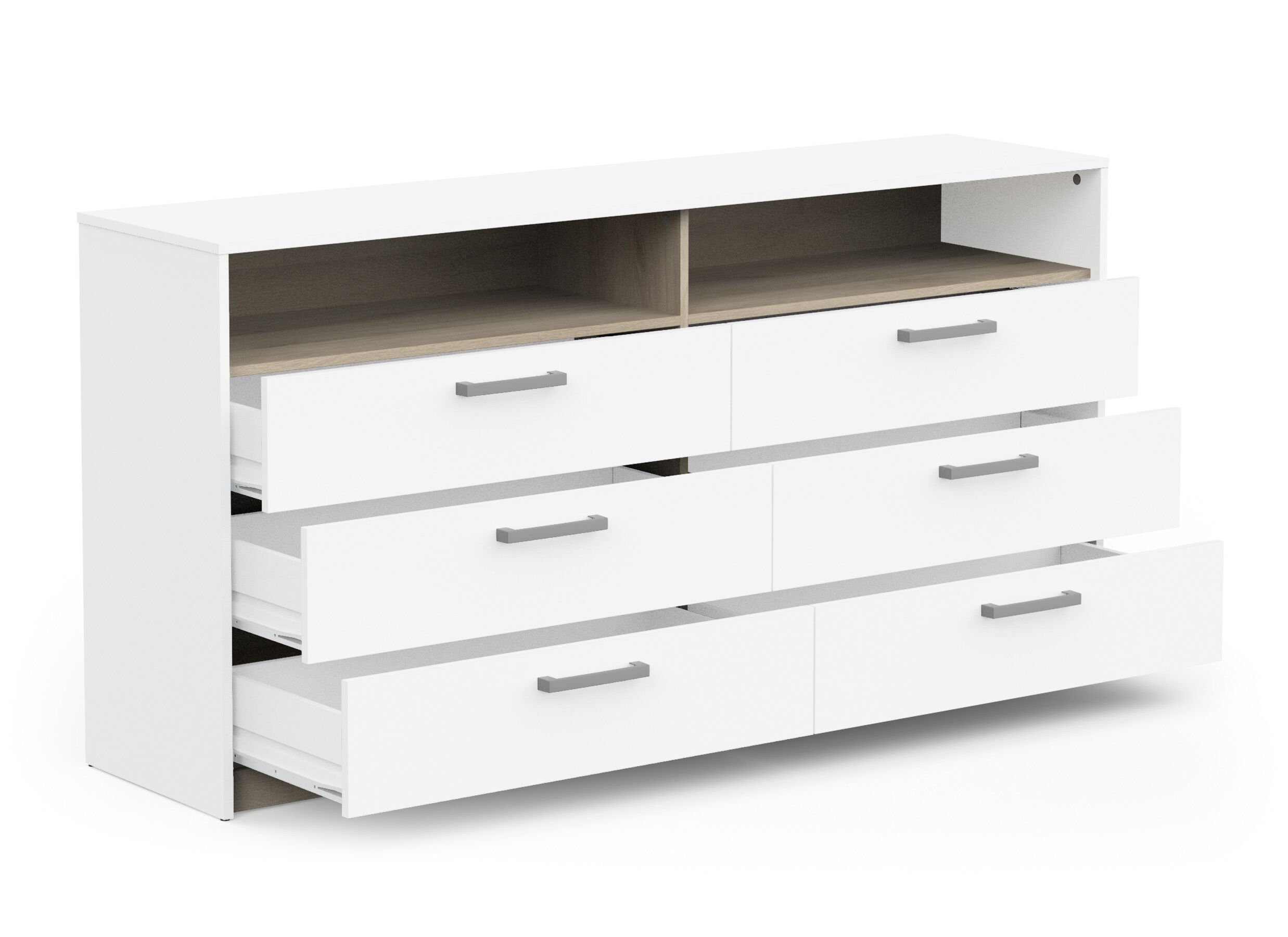 Indeling - Commode Watson 163x41x103cm - decor - wit/kronberg eik