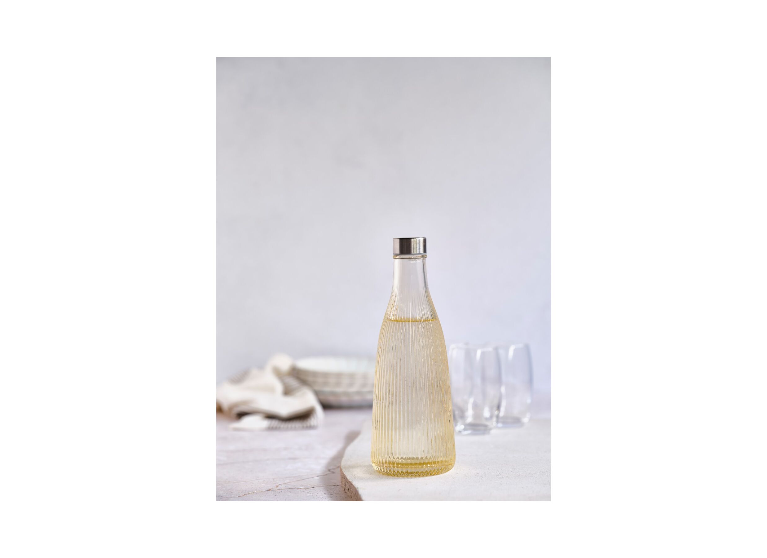 Foto ambiance - Bouteille à eau Atla 1L - verre - amber
