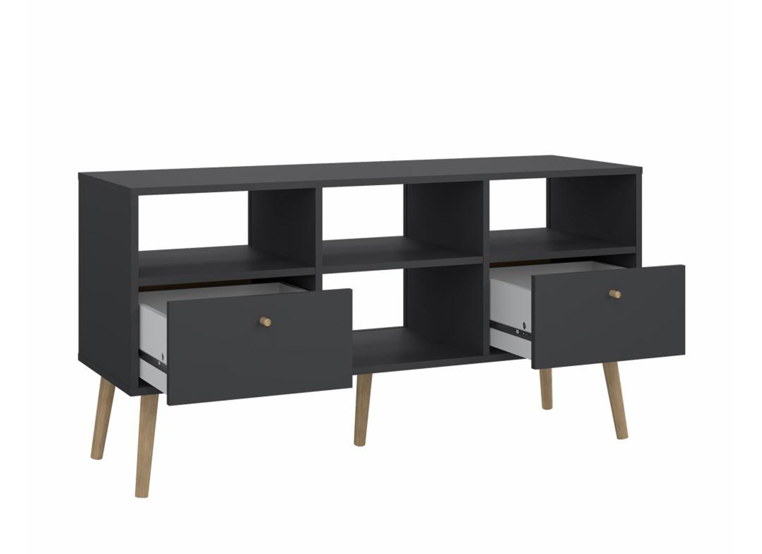 Disposition - Meuble TV Bodo Bodo 118cm - décor - gris mat