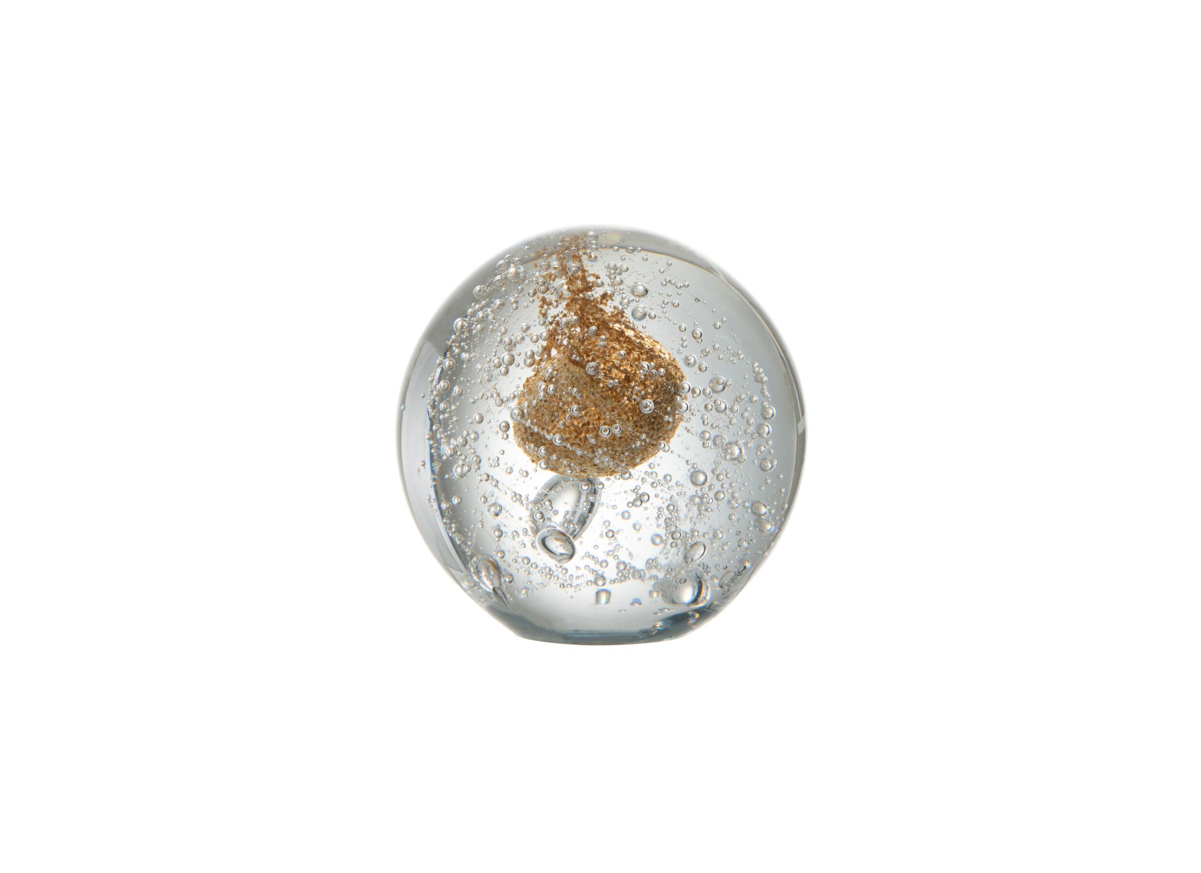 Plus Important - Presse-papier Bulle S 9x9x8,5cm - verre - doré