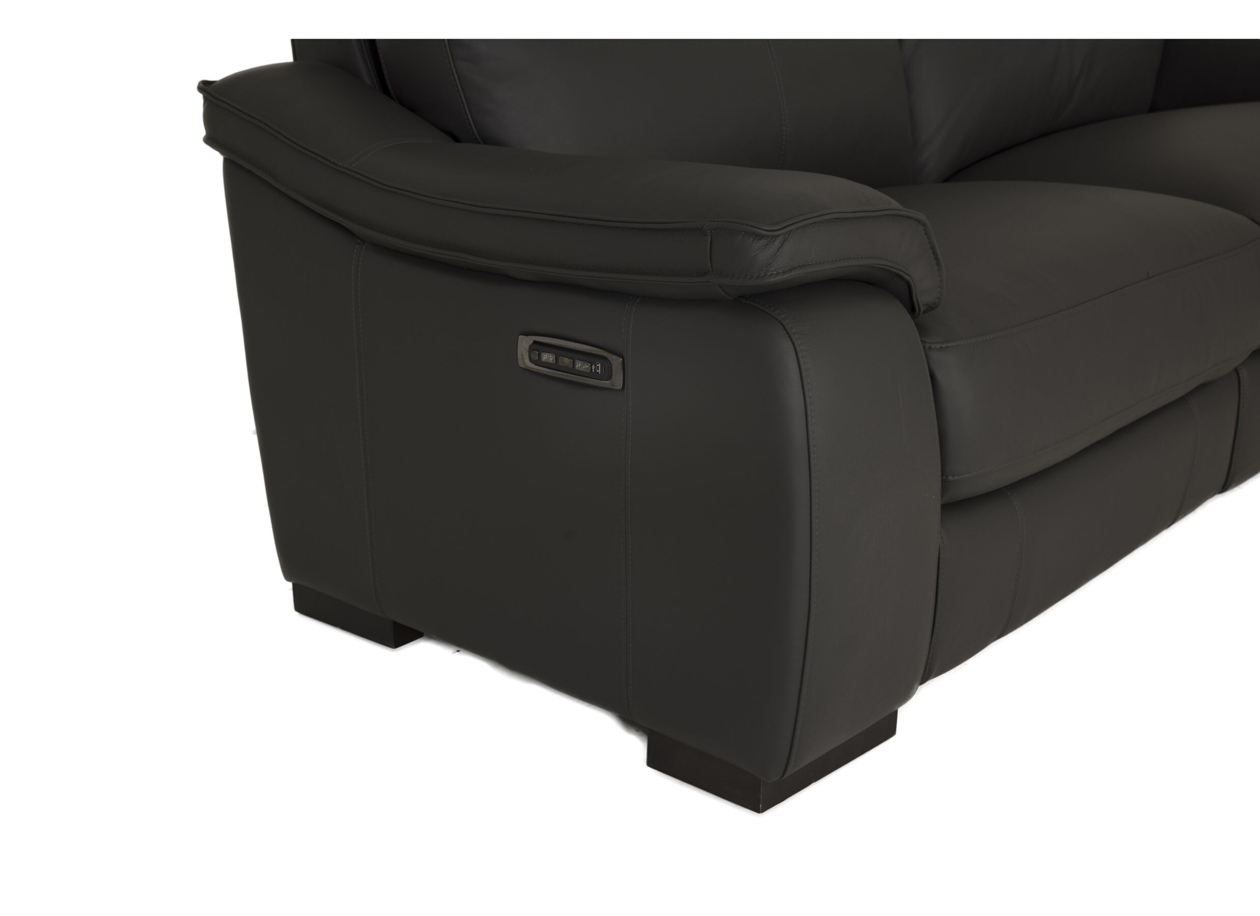 Detailfoto - Zetel Final 2,5+2-zit - leder - shalegrey met relax