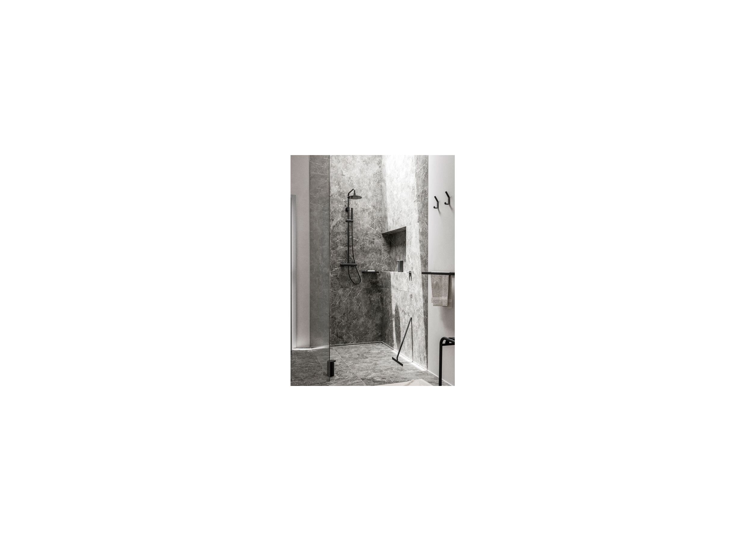 Wandplank 44x11x2,5cm zwart