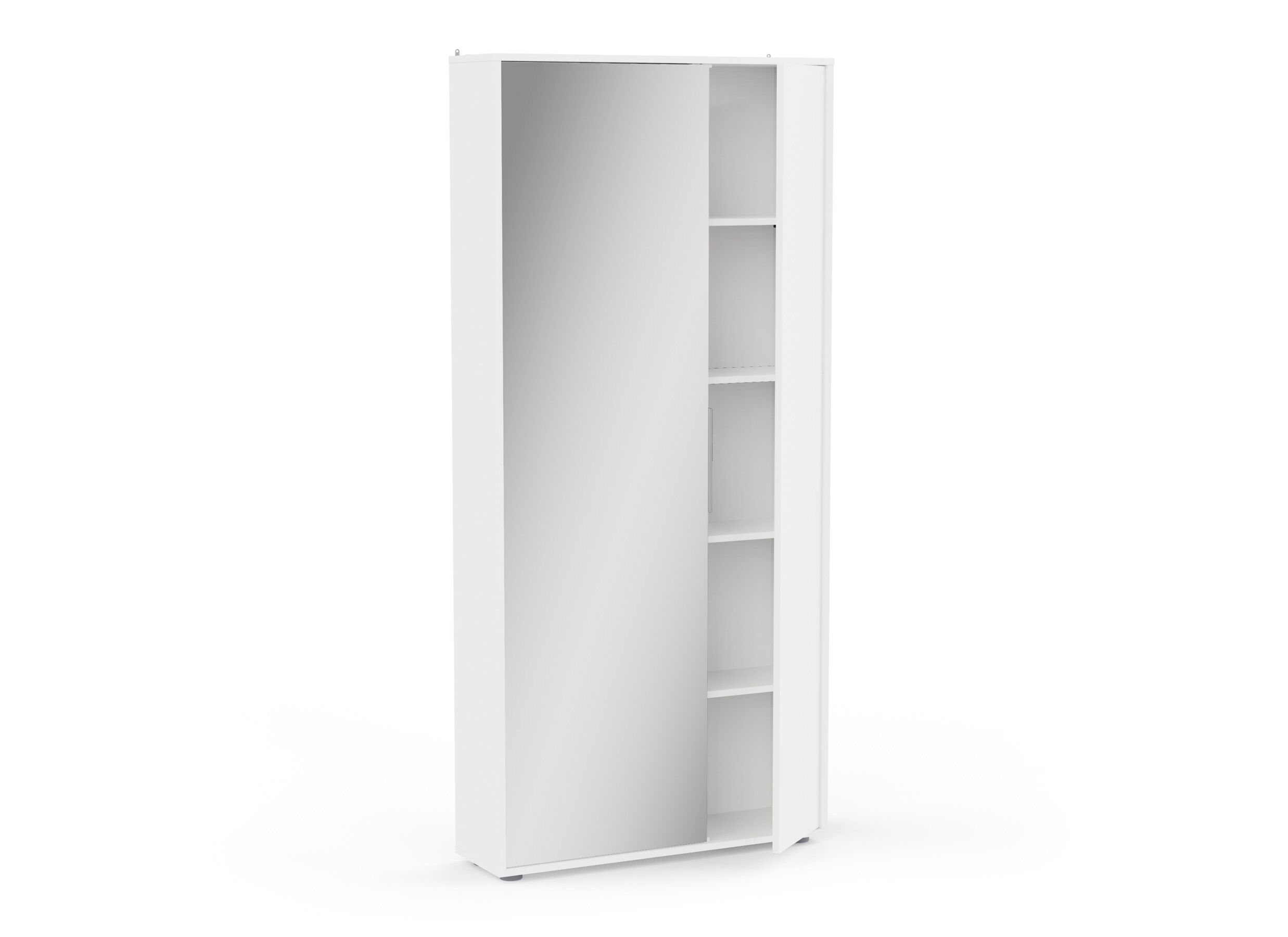 Disposition - Armoire à chaussures Ebony 83x24xH178cm - décor - blanc