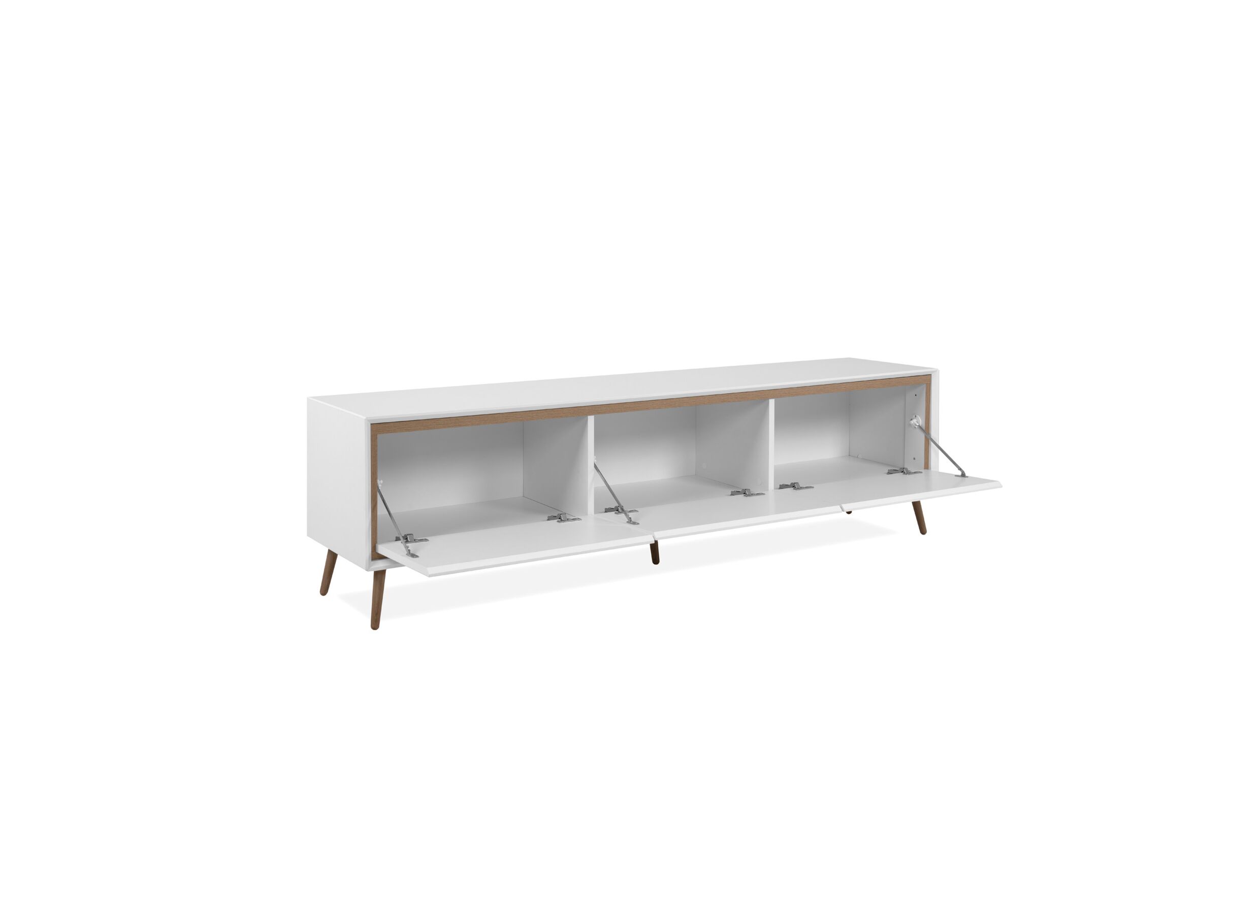 Disposition - Meuble TV Arona 175cm - mélamine - blanc