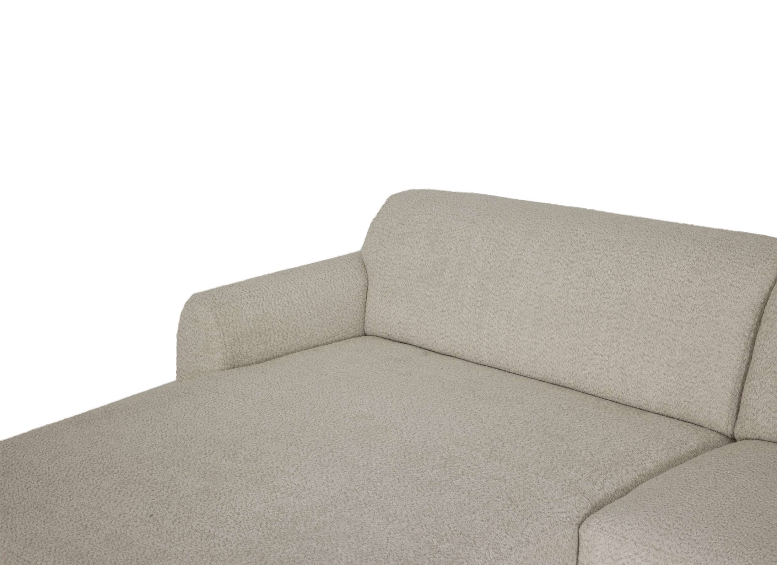 Detail - Canapé d'angle Malmo 340x171cm - tissu - beige