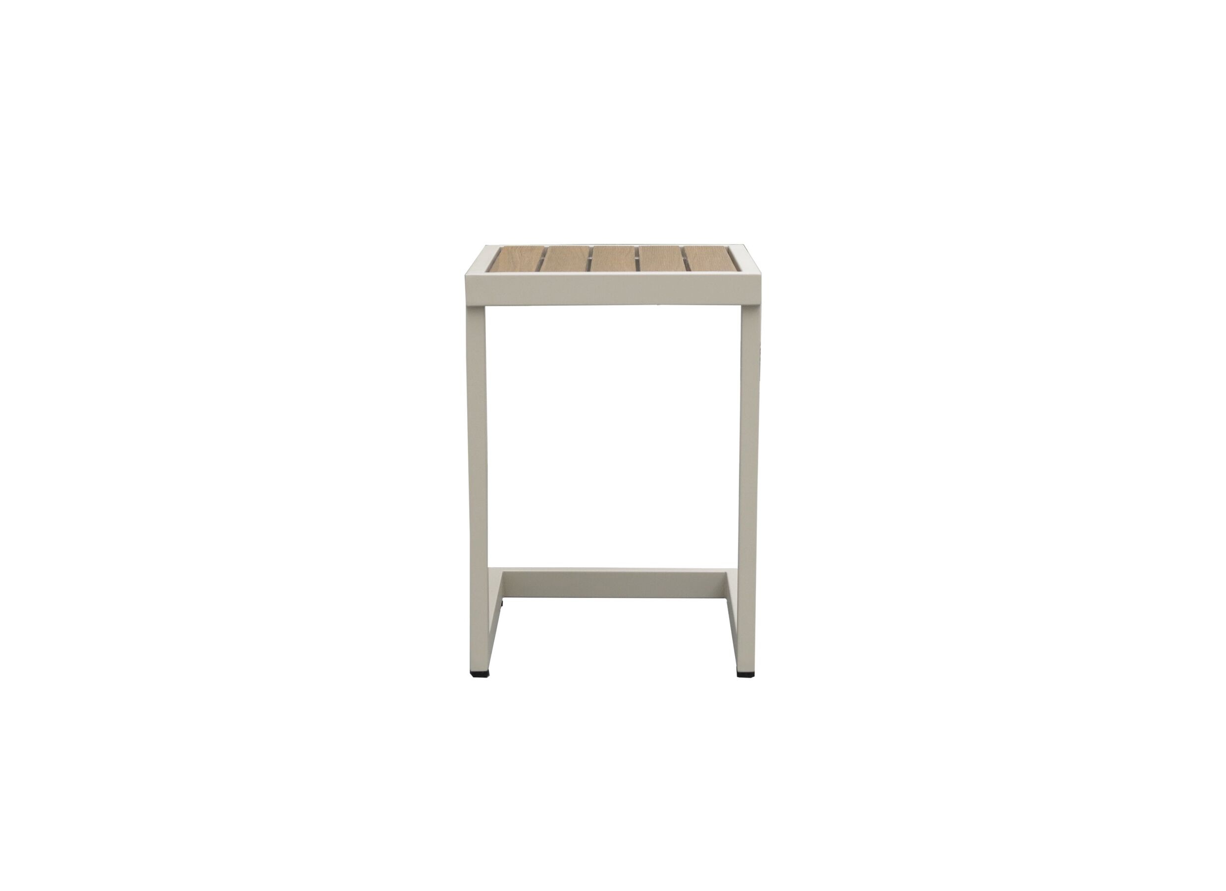 Aperçu - Table d'appoint Nirvana 40x32x45cm - aluminium/polywood - greige