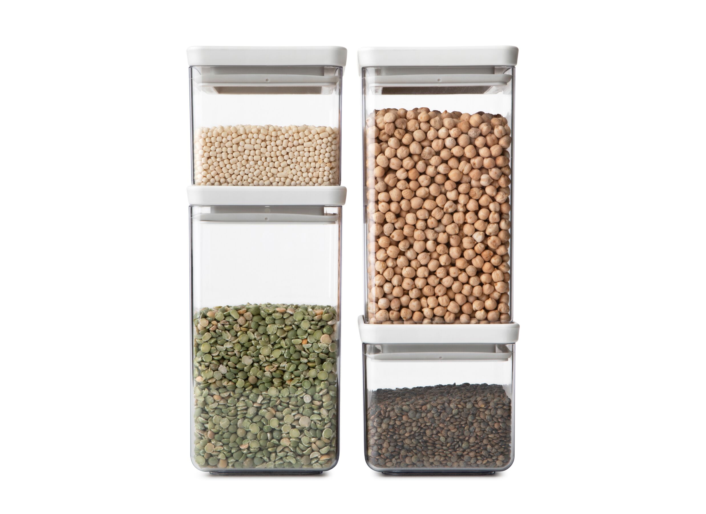 Aperçu - Boîte de conservation Tasty+ Brabantia 2x0,7L & 2x1,6L - plastique - light grey lot de 4