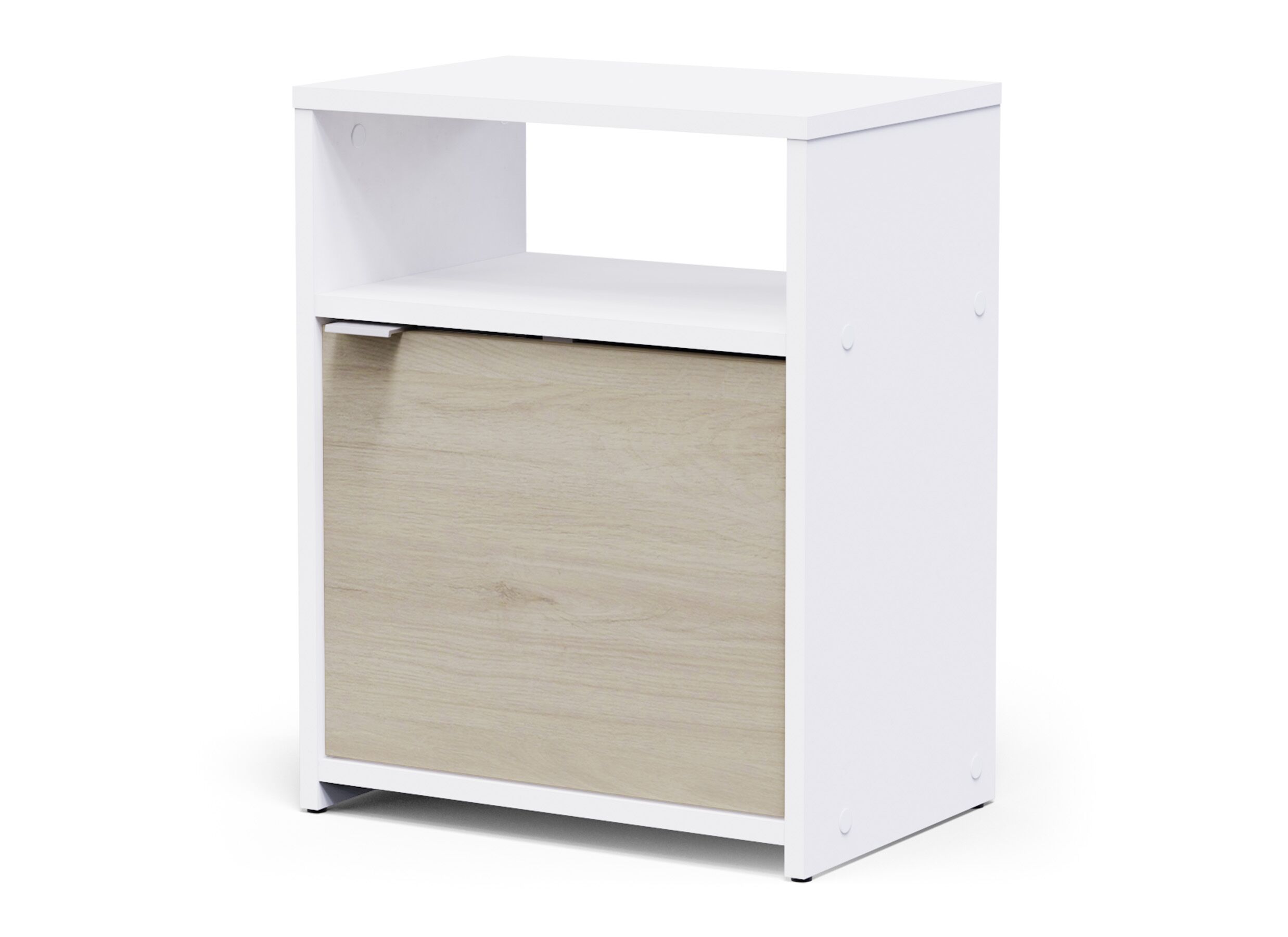 Aperçu - Table de chevet Nano 41x28x51cm - décor - blanc & chêne kronberg