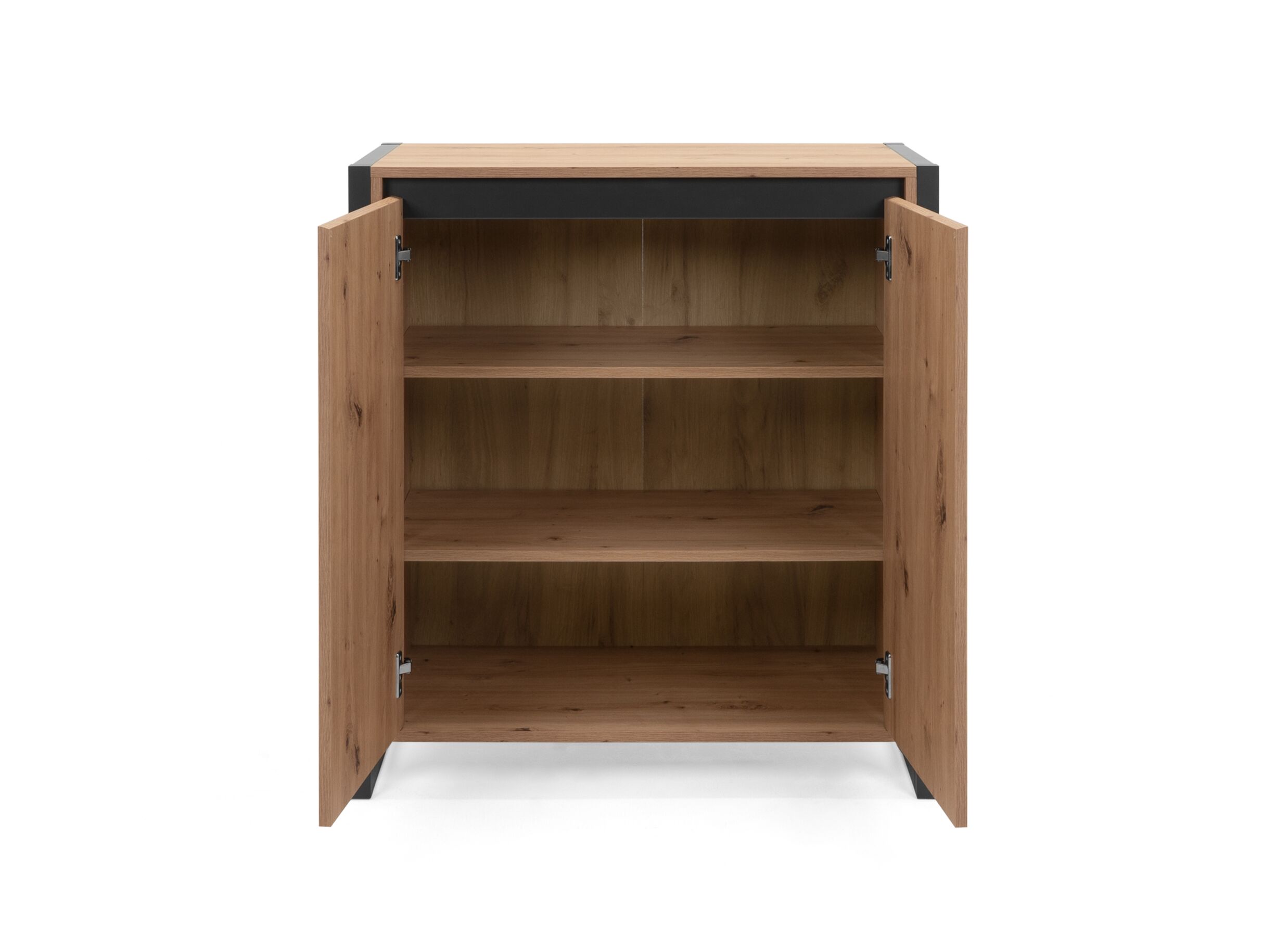 Commode Denver 80x88x40cm - decor - artisanale eik & anthraciet