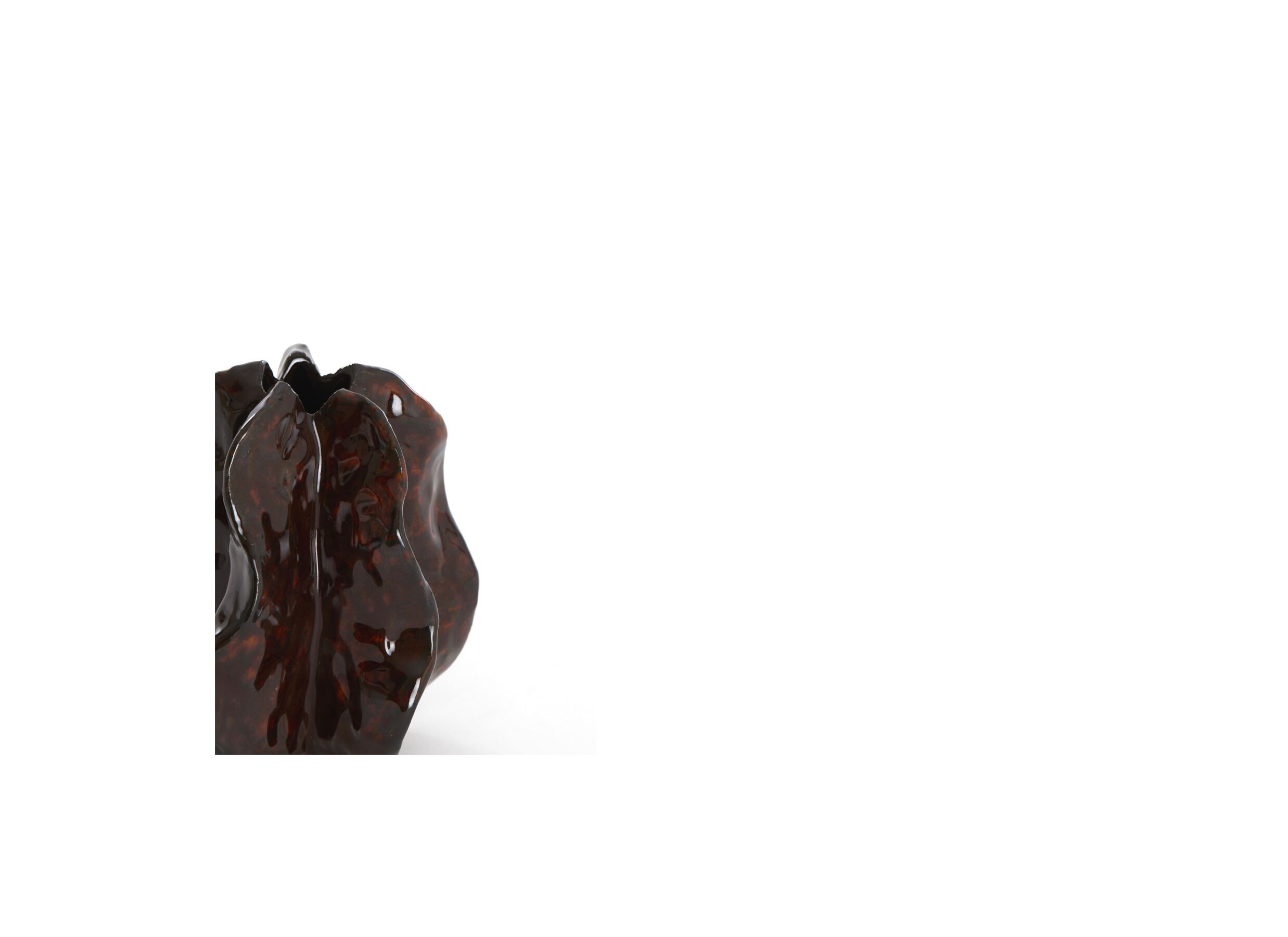 Detail - Vase Idrija H11,5cm - céramique - brun