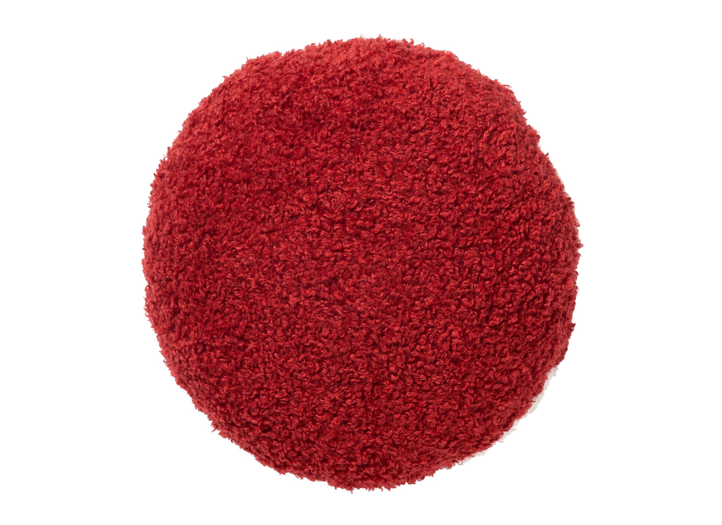 Aperçu - Coussin Candy Pop Ø36cm - tissu - pompeian red & blanc