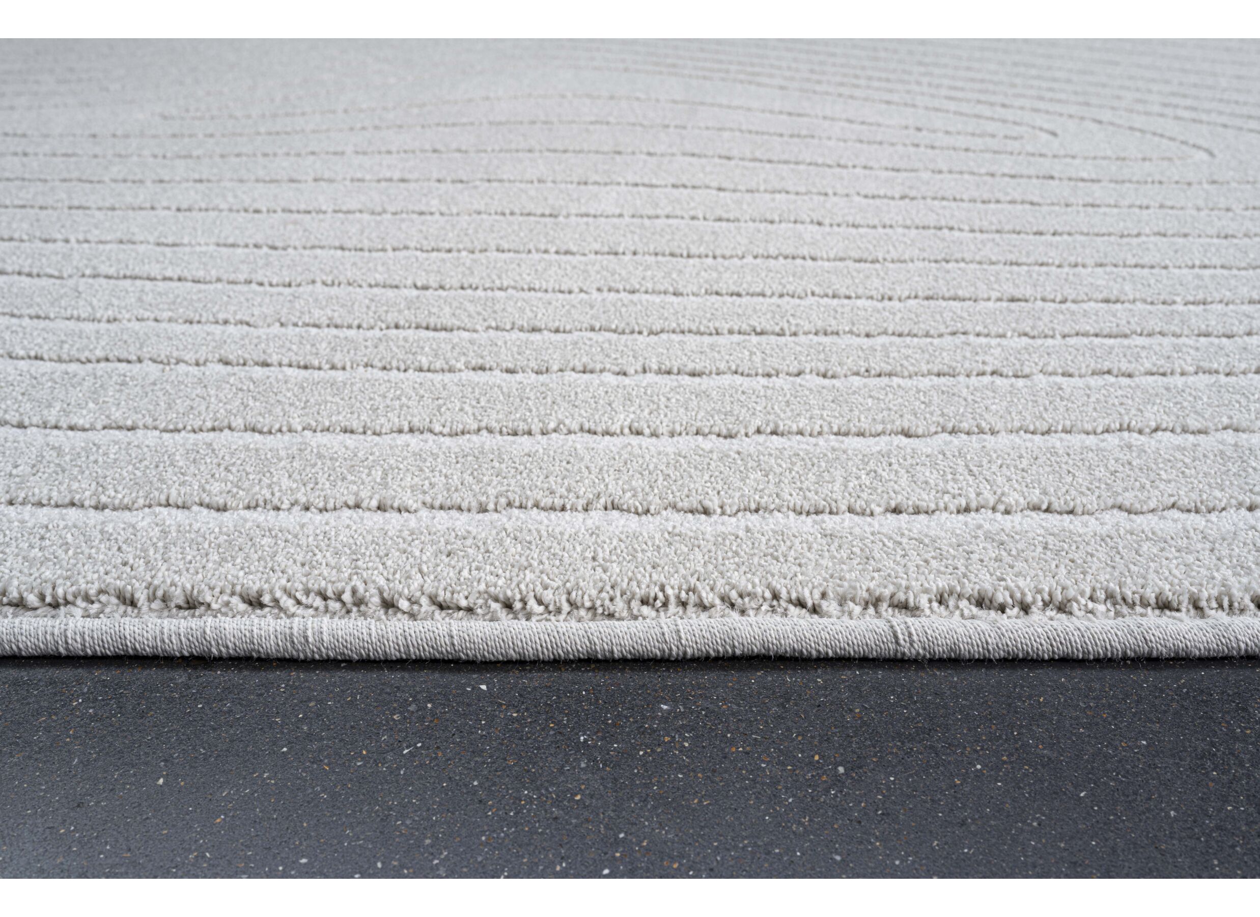 Detailfoto - Tapijt Trevos 160x230cm - polyester - beige/wit