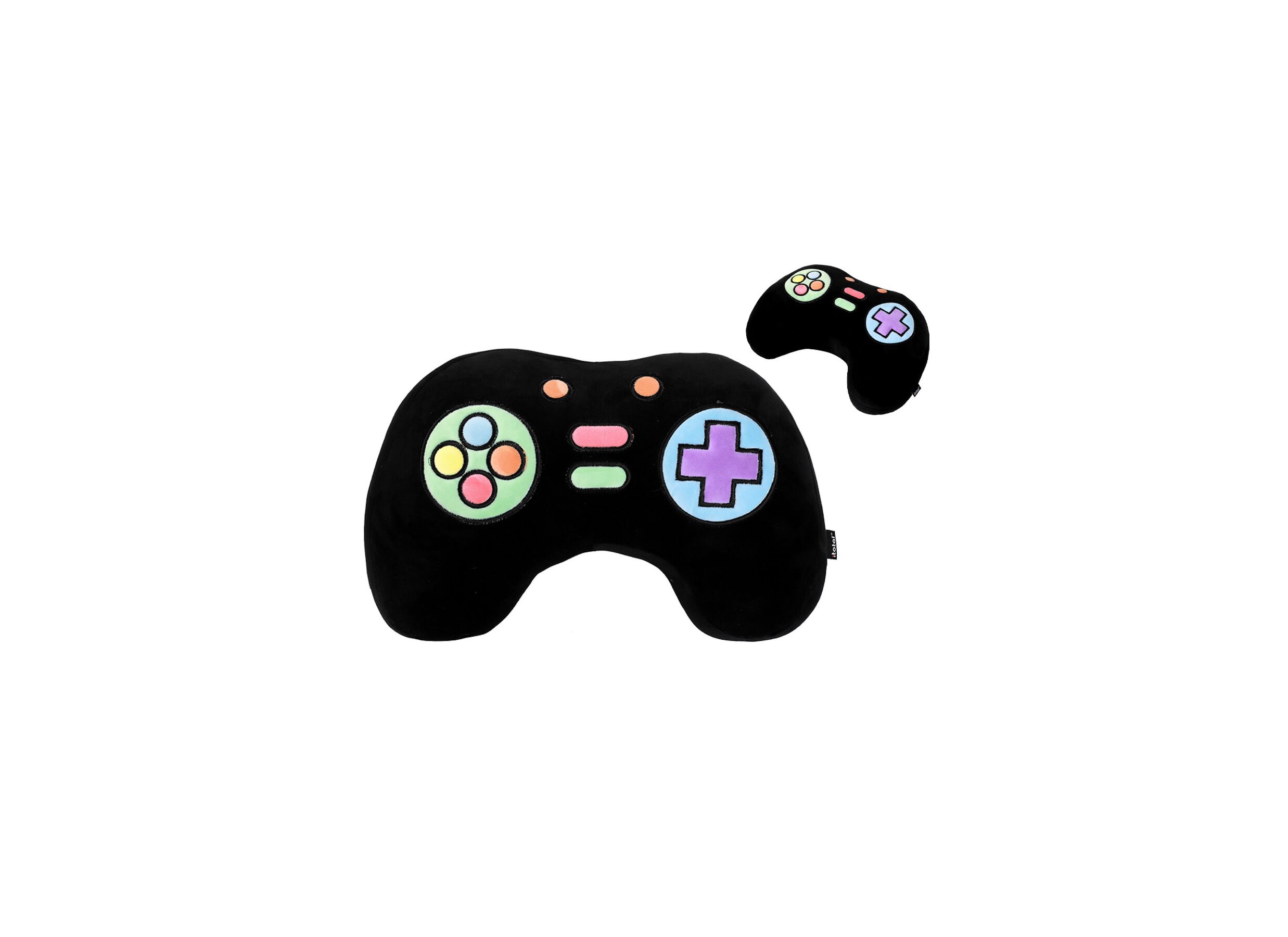 Coussin Let's Play 33x28cm noir - Coussin Let's Play 33x28cm - tissu - noir