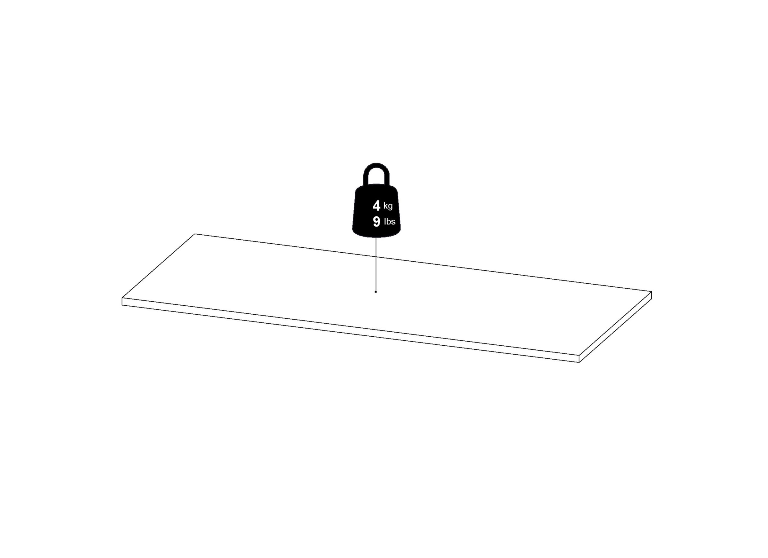Dimensions - Étagère Sprint 95,5cm - décor - blanc lot de 2