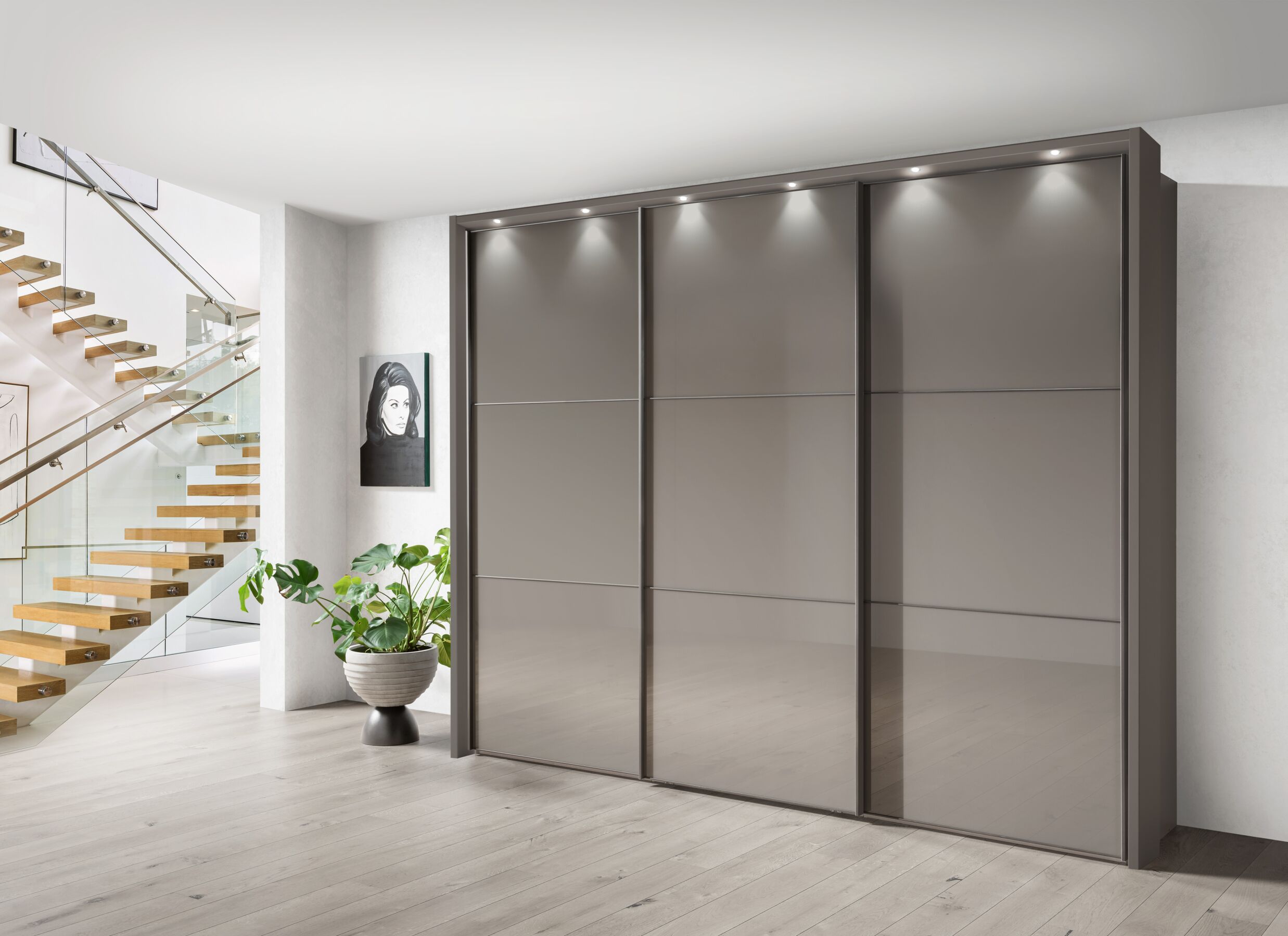 Foto ambiance - Armoire à portes coulissantes Phoenix 200cm - décor - havana