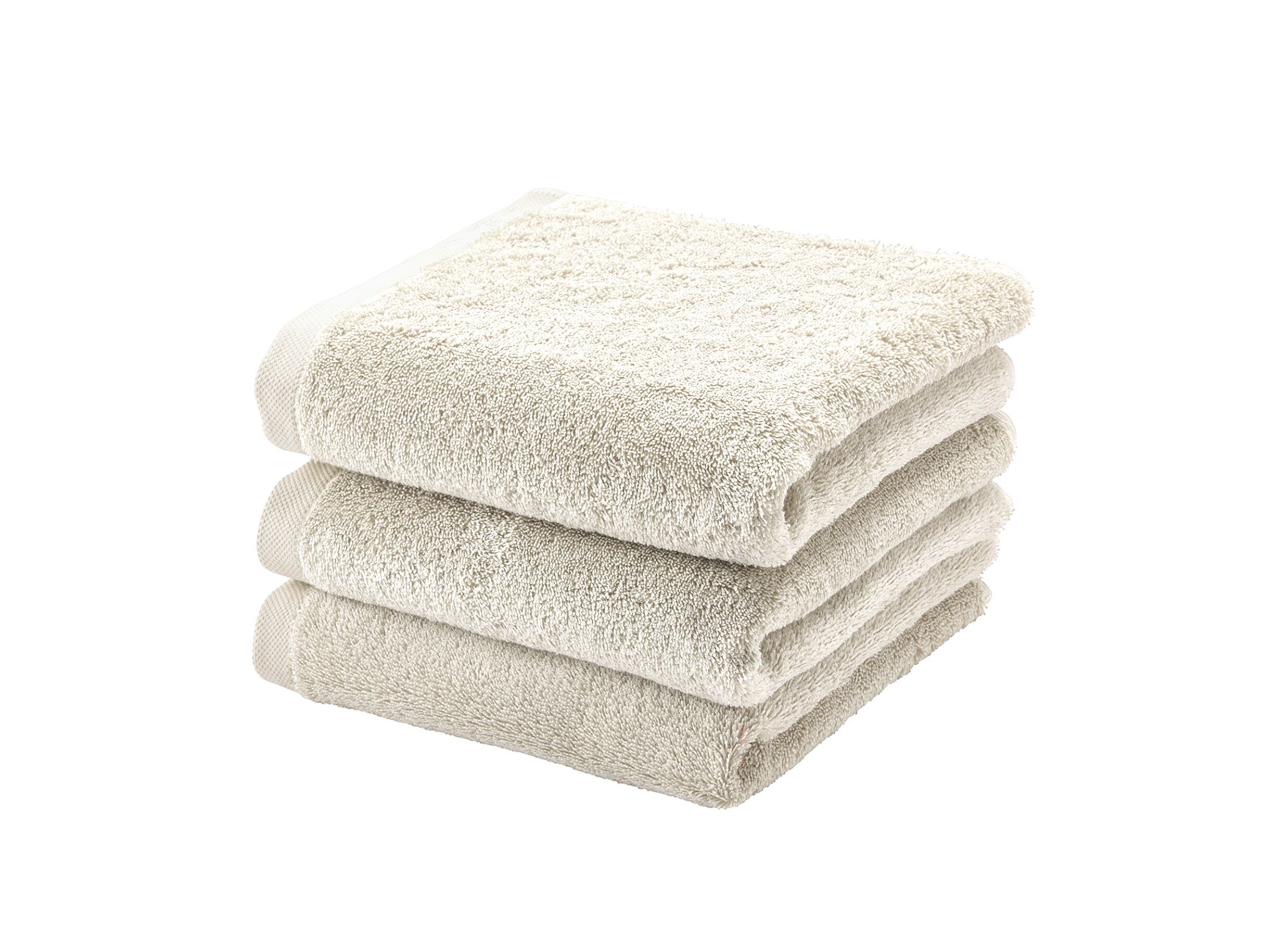 Handdoek London 55x100cm - katoen - jasmin - Serviette de bain London 55x100cm - coton - jasmin