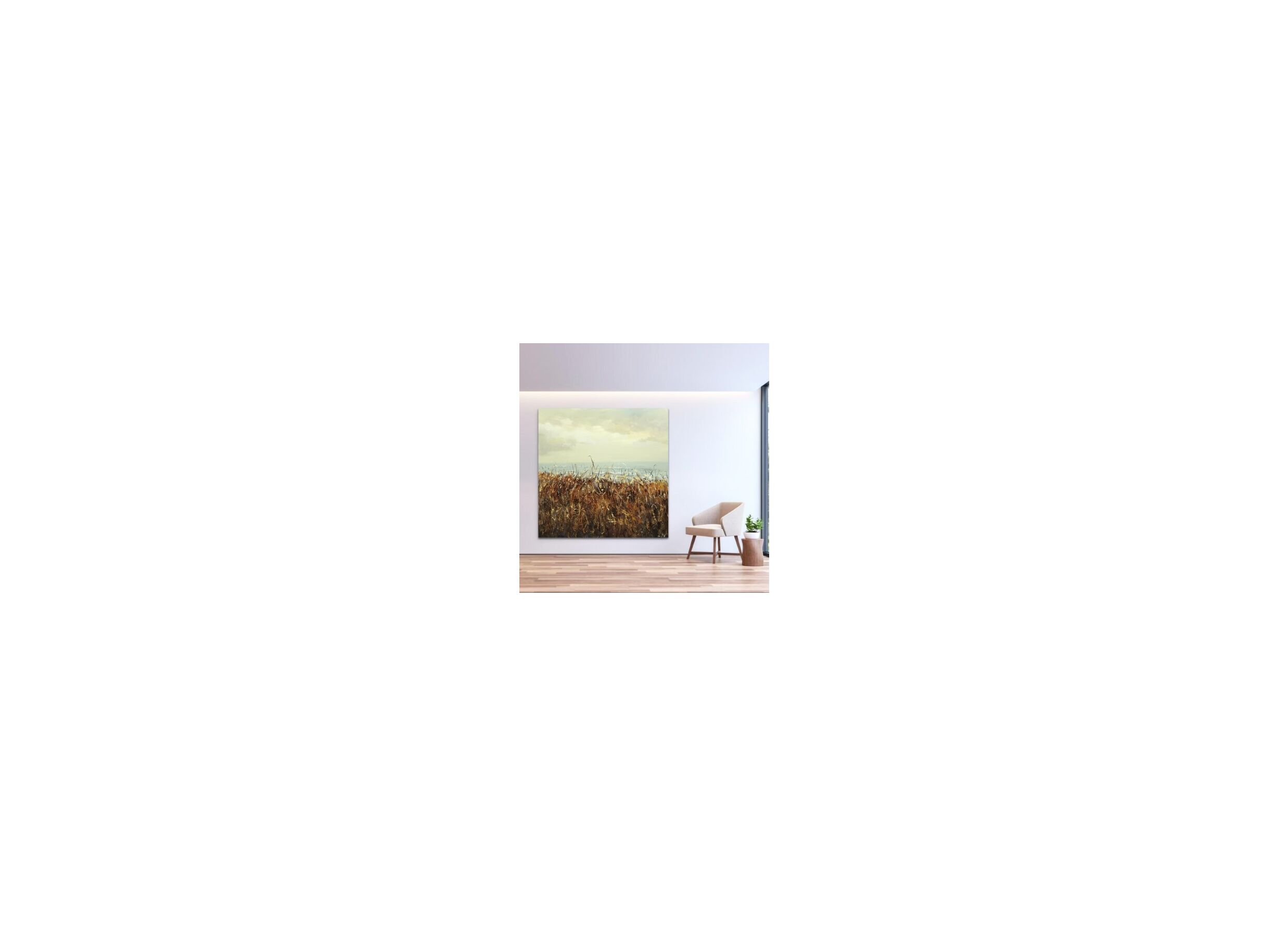 Sfeerfoto - Schilderij op canvas All Quiet 100x100cm