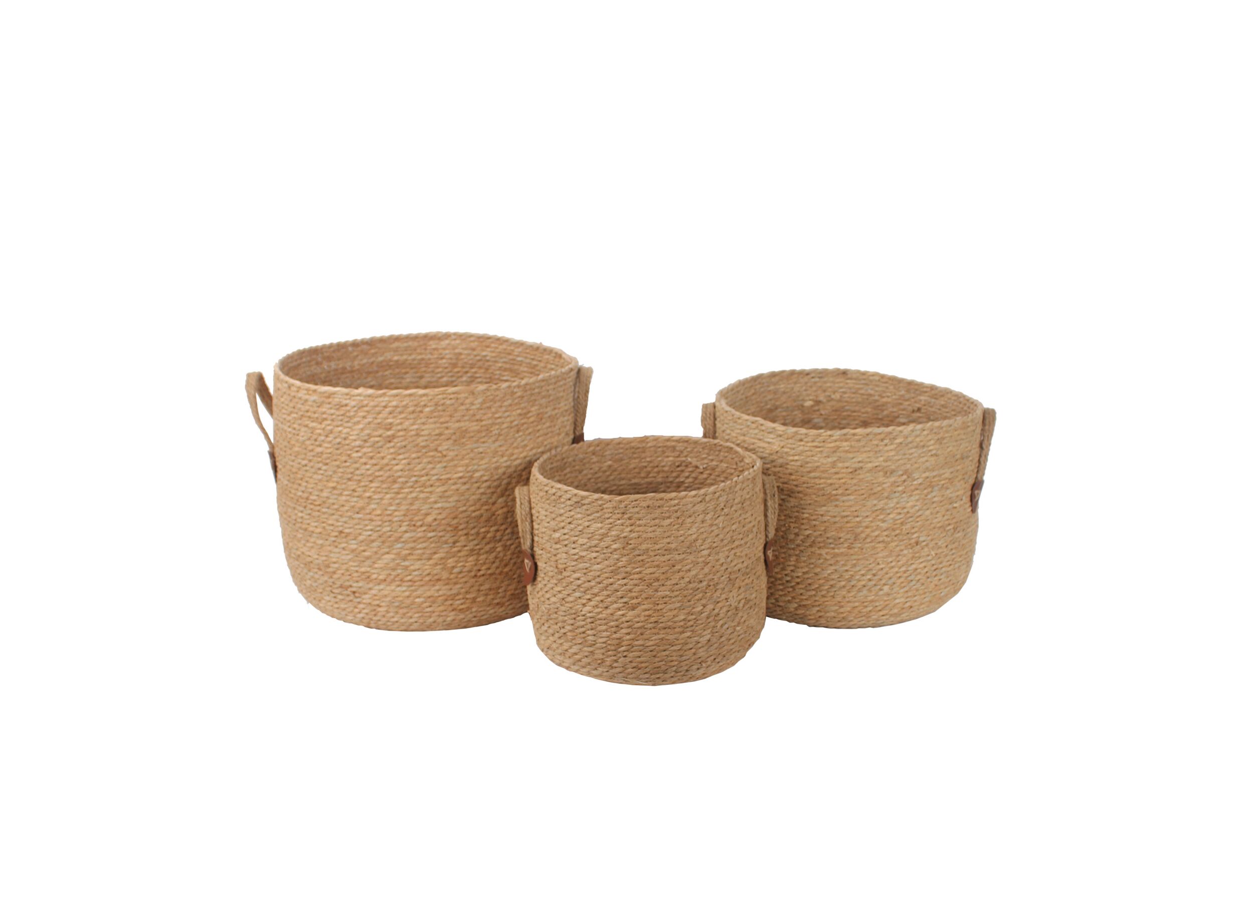 Opbergmand Brisa set van 3 - zeegras - naturel - Panier Brisa lot de 3 - herbier marin - naturel