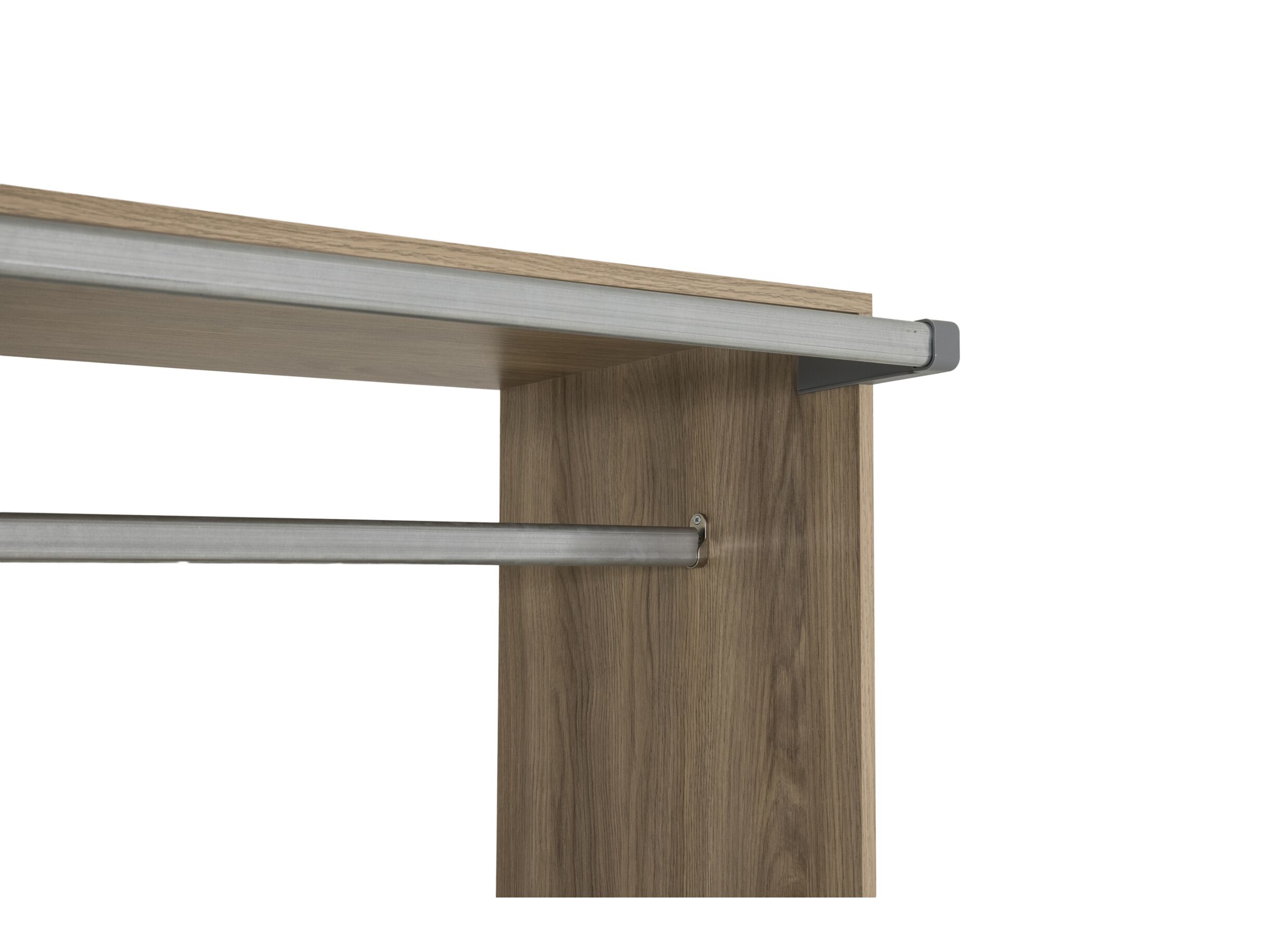 Detailfoto - Kledingkast Gala 160x40x203cm - decor - bruin