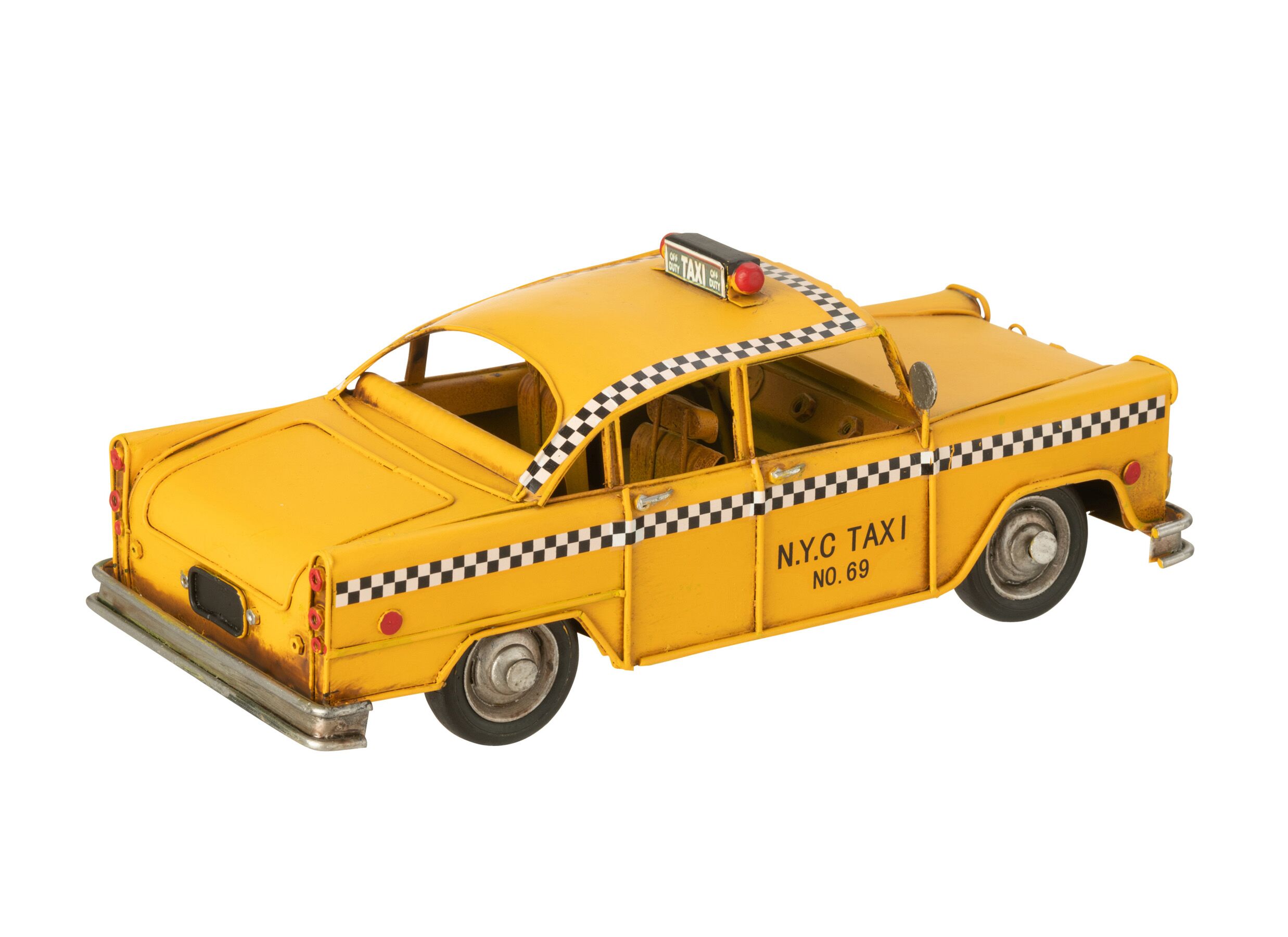 Aperçu - Taxi Antique 28x12,5x11cm - métal - jaune