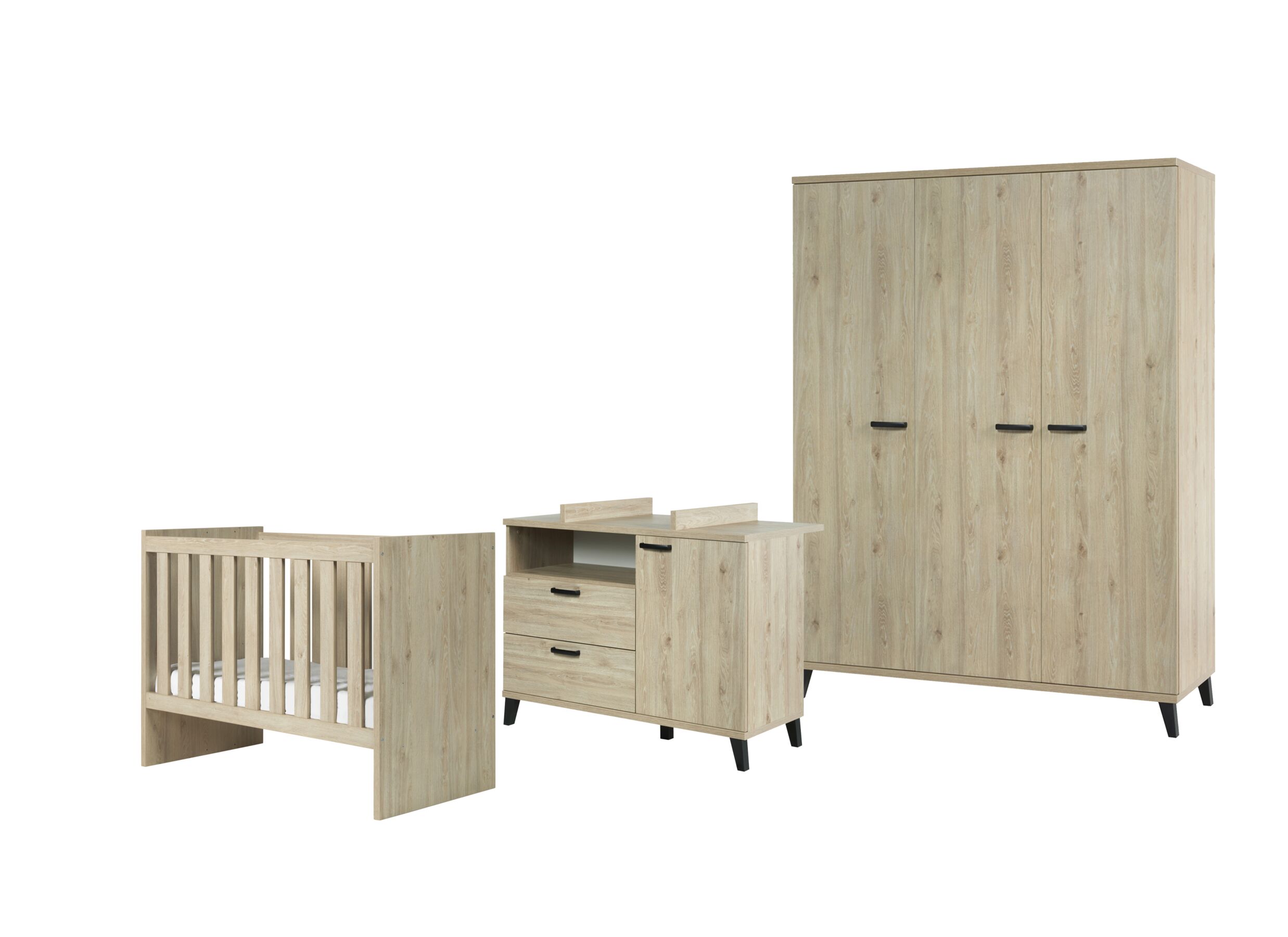 Chambre bébé Evy 2 avec armoire 3 portes - Chambre bébé Evy 2 avec armoire 3 portes