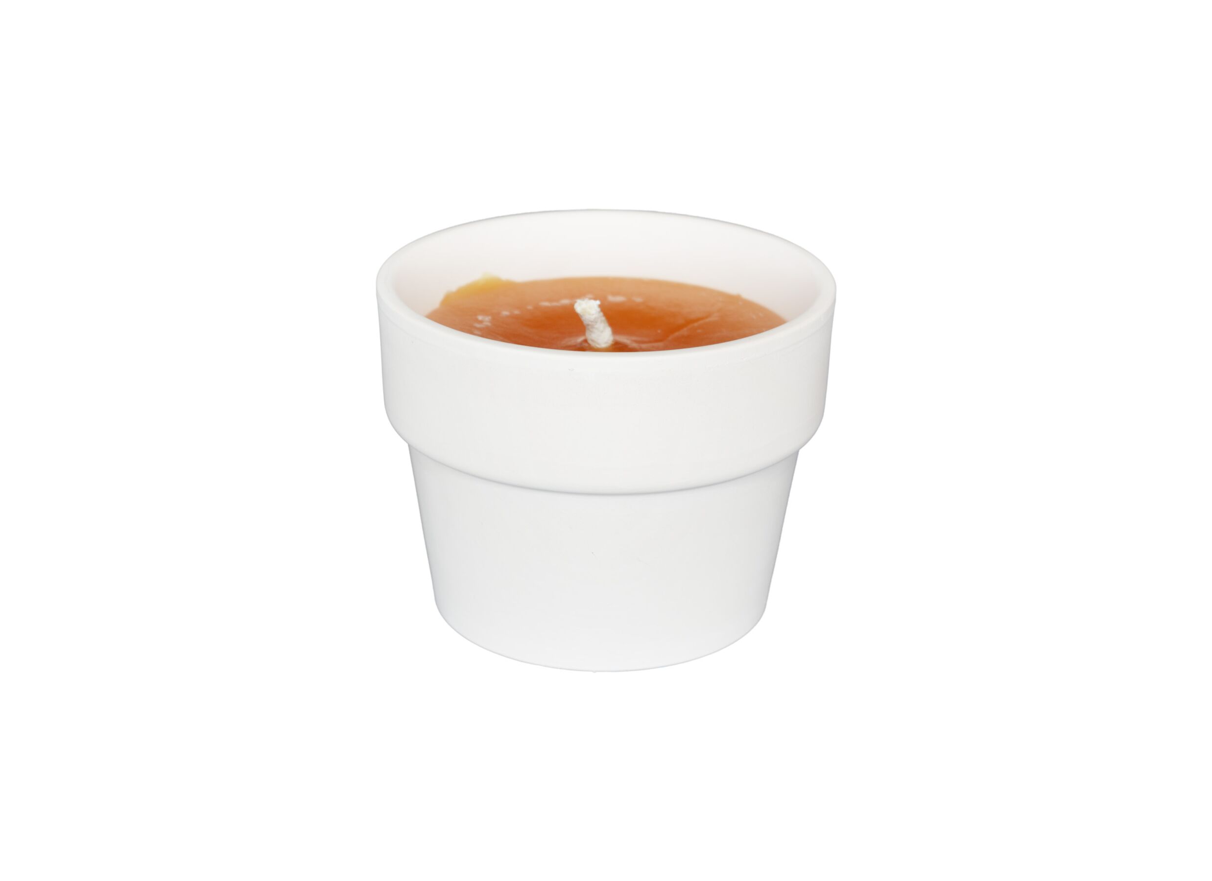 Plus Important - Bougie dans un pot en terre cuite blanche H10cm indian summer