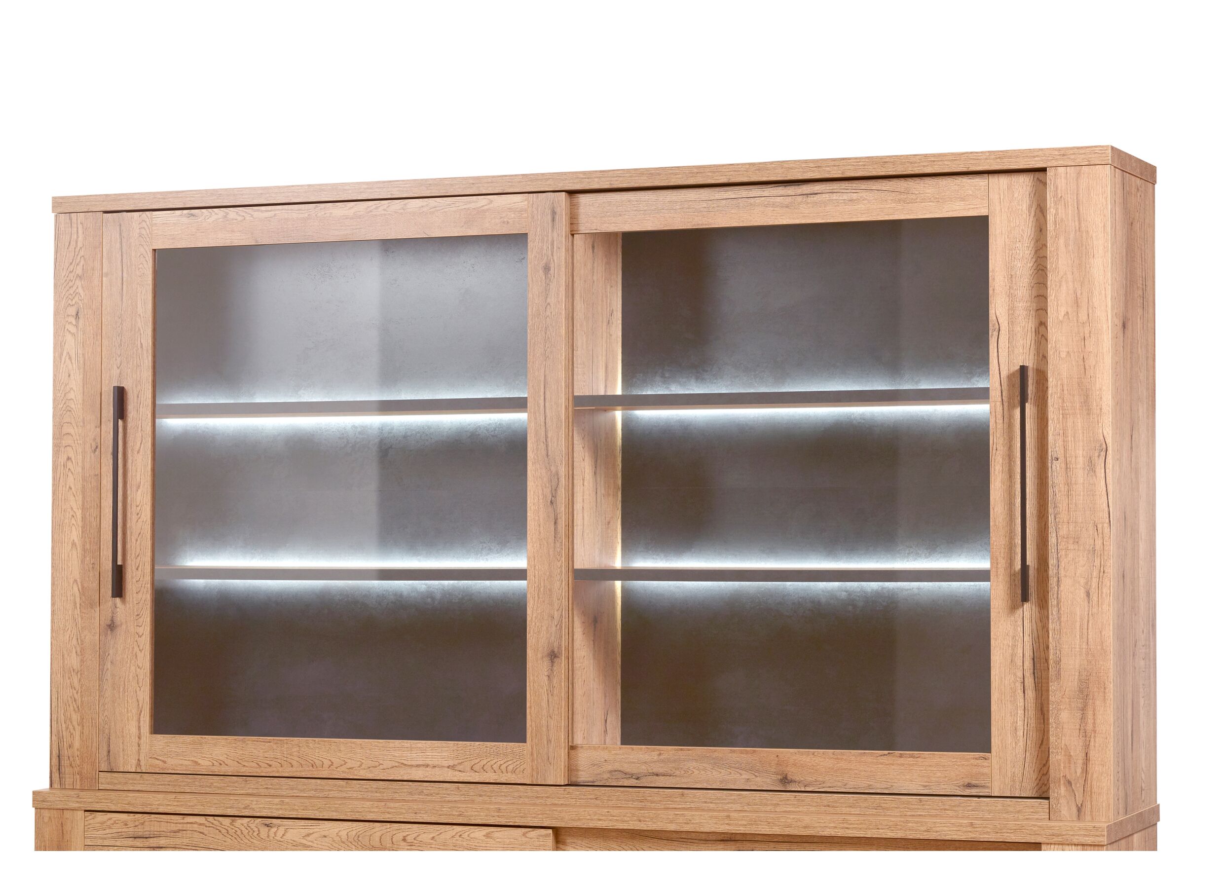 Plus Important - Surmeuble Otto 230cm - panneau décor - chêne scarlet