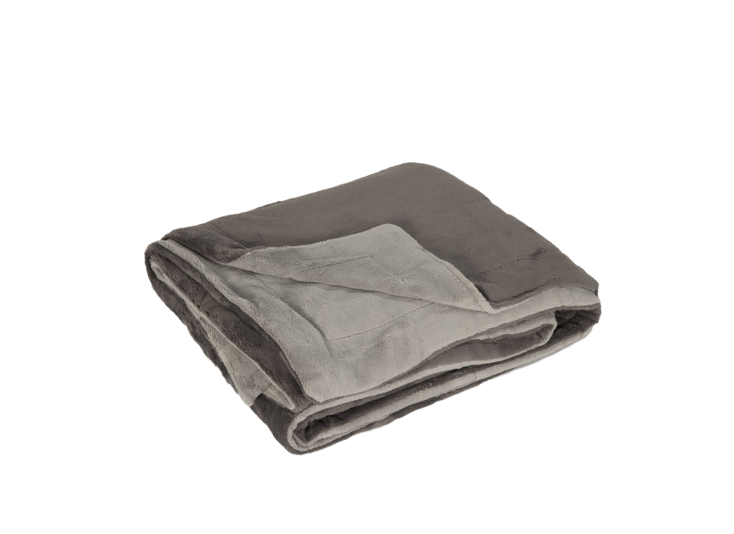 Plaid Kruisem 150x200cm microvezel grijs pastel - Plaid Kruisem 150x200cm microfibre gris pastel