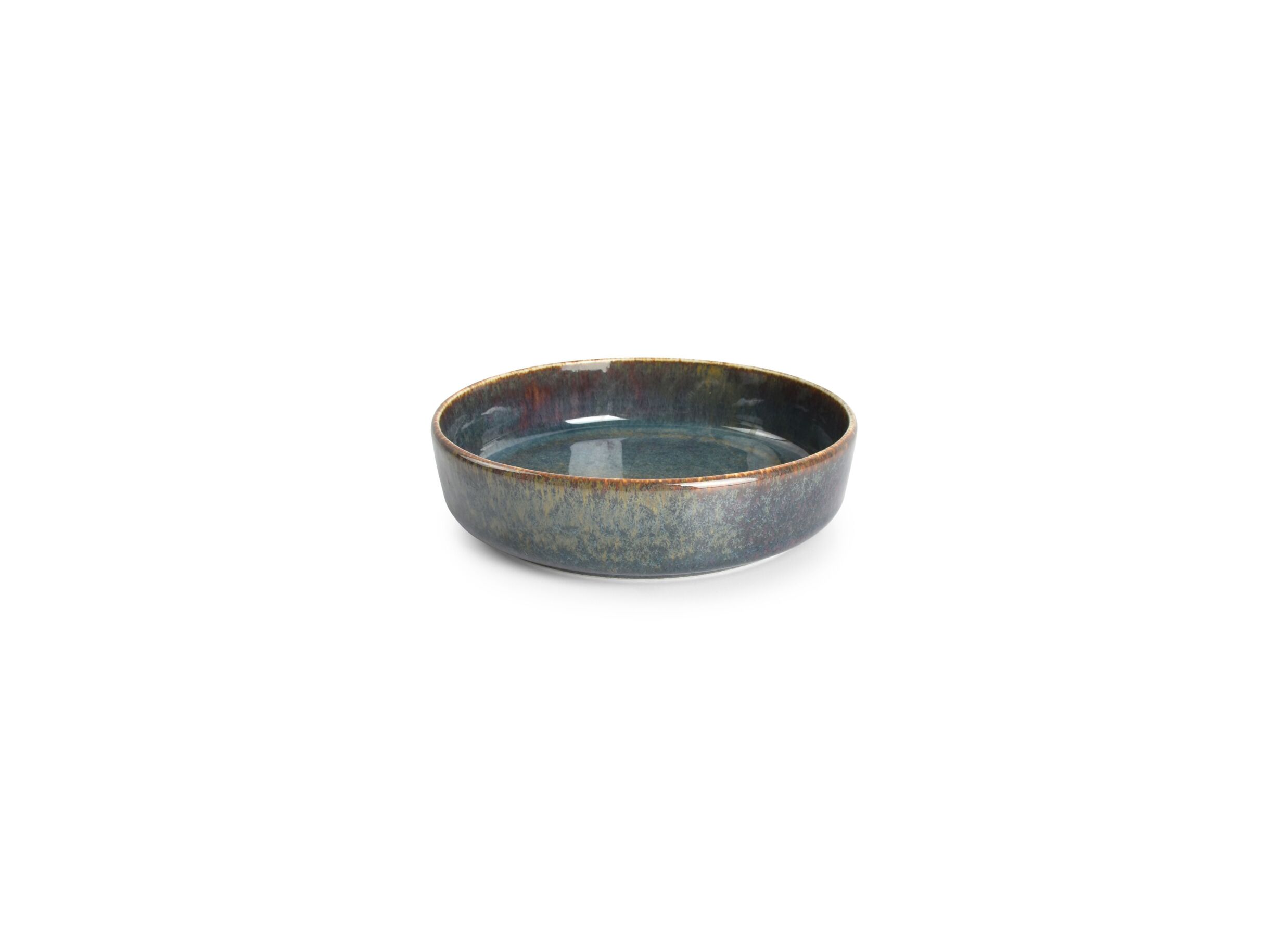 Assiette creuse Pila Ø16cm - porcelaine - vert & bleu