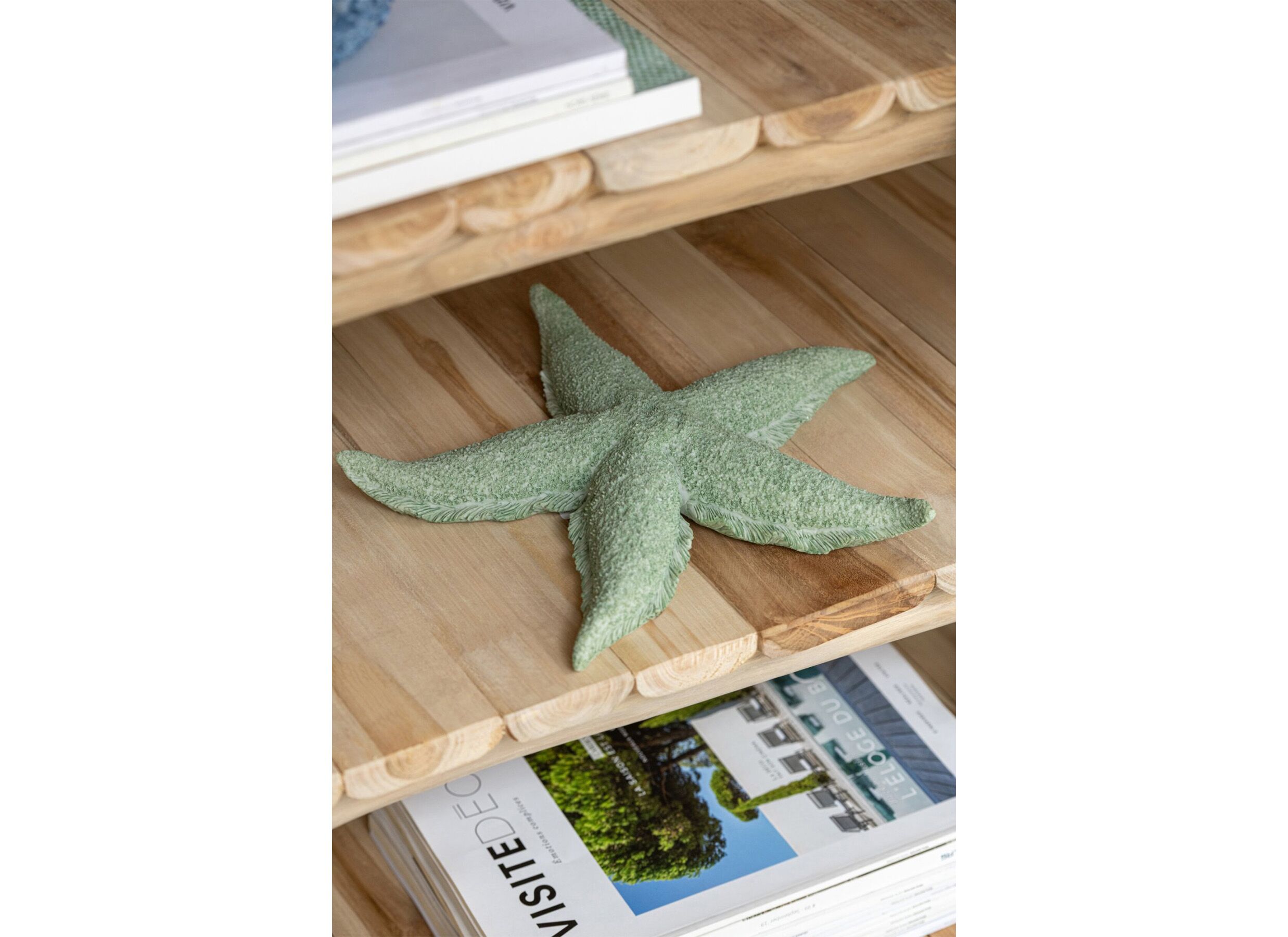 Foto ambiance - Figurine Étoile de Mer 30x30x4cm - polyrésine - vert menthe