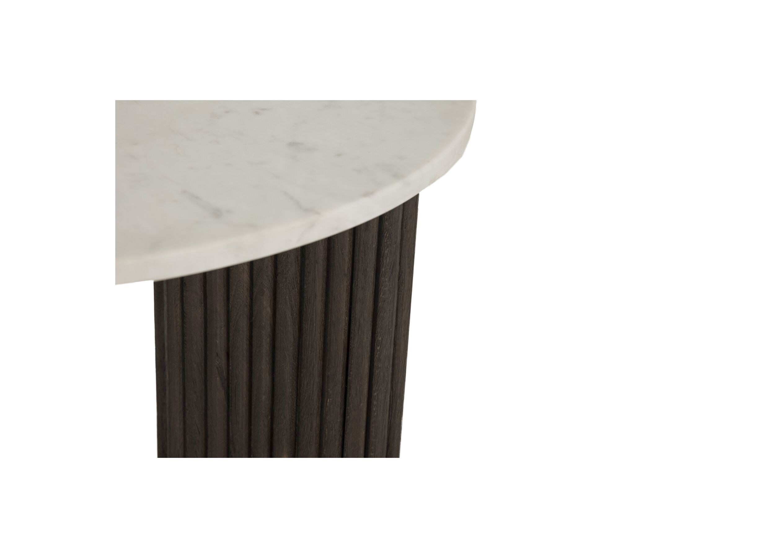 Detail - Table basse Trias marbre massif mangue