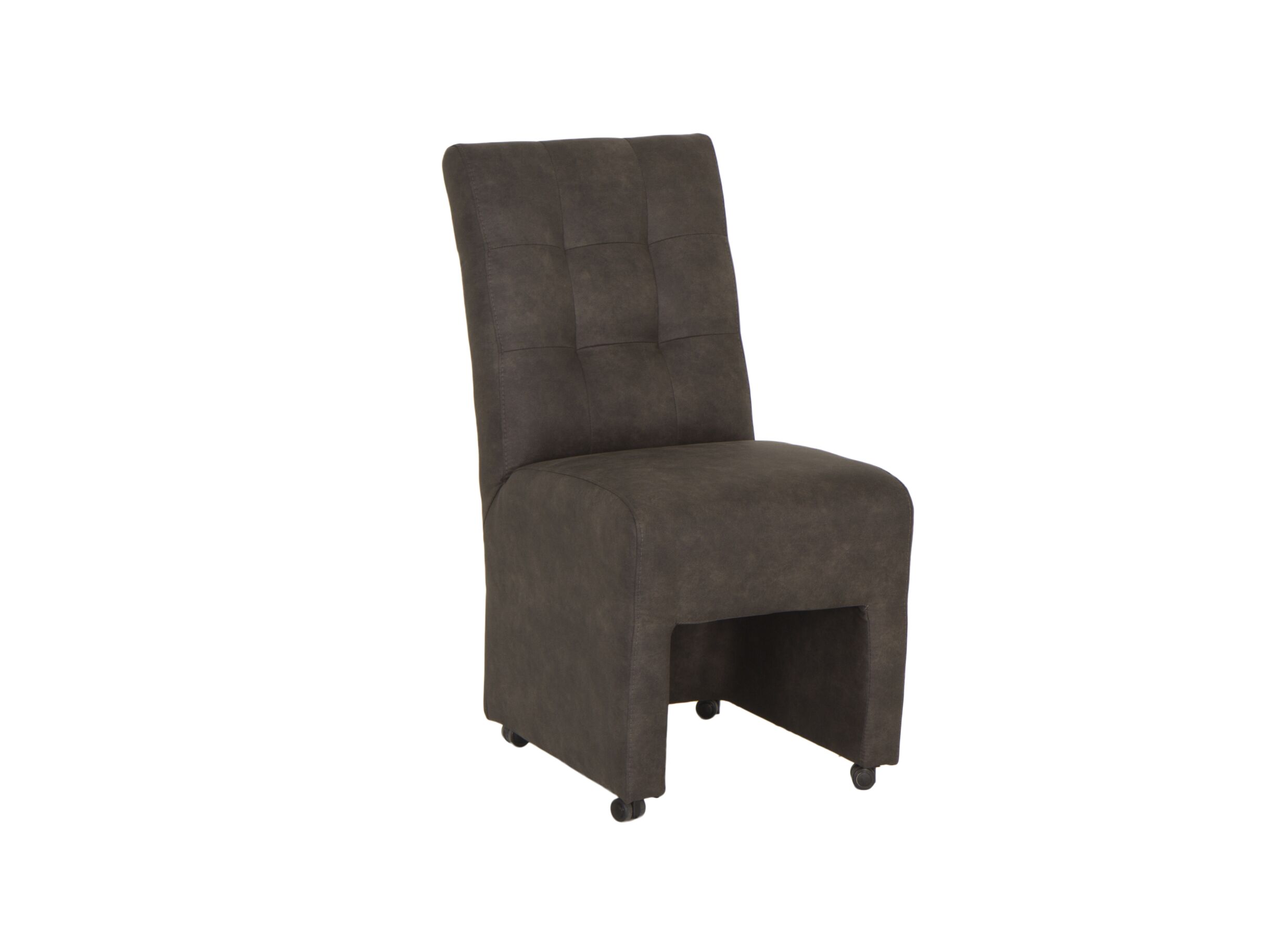 Chaise Dakar tissu anthracite - Chaise Dakar 52x72x97,5cm - microfibre - anthracite