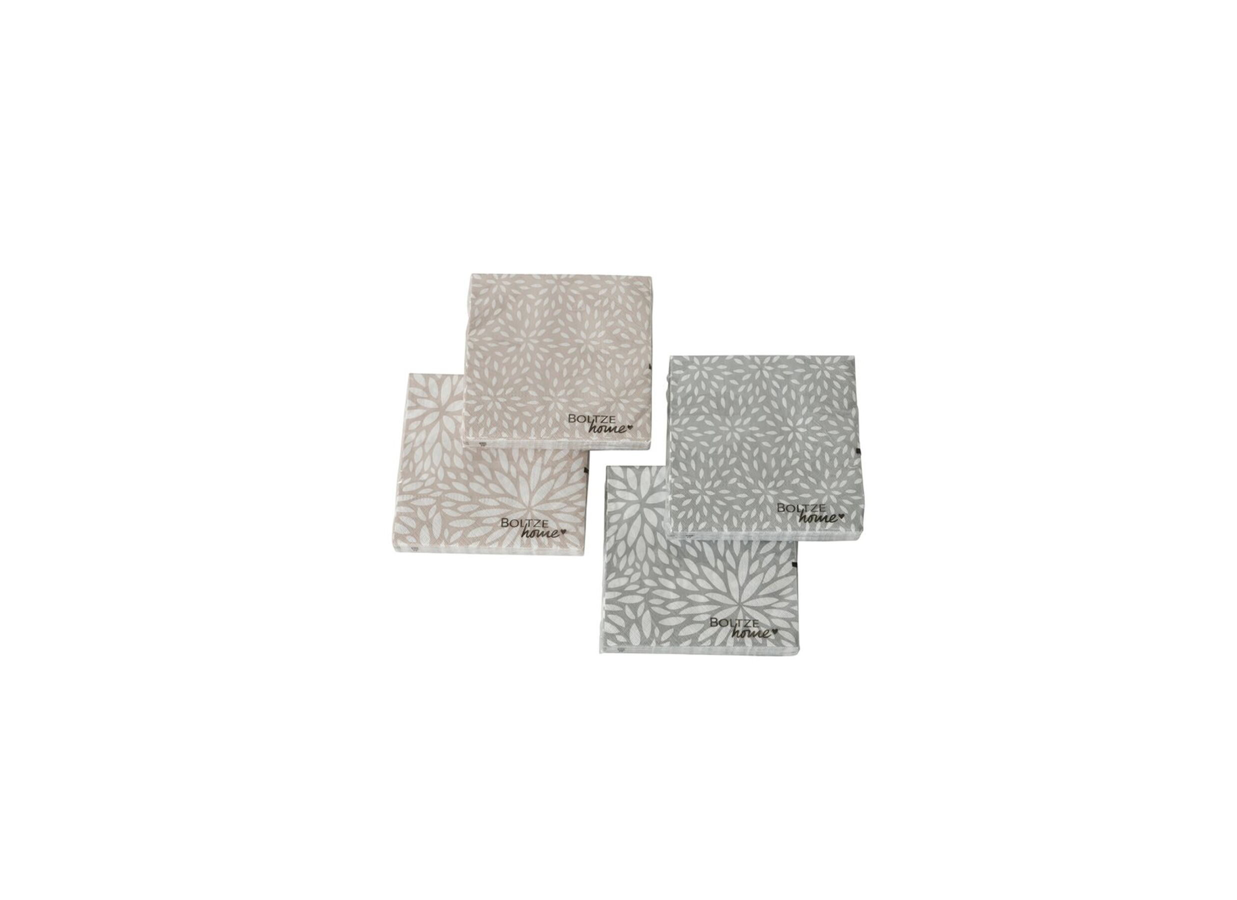 Serviette Salina 17x17cm beige gris 20 pieces - Serviette Salina 17x17cm beige gris 20 pieces