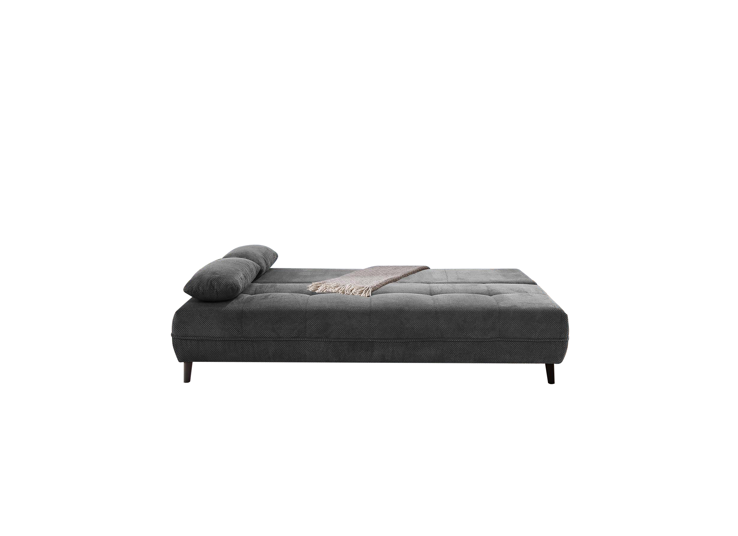 Aperçu - Canapé-lit Till 2 personnes - tissu - gris moyen met opbergruimte