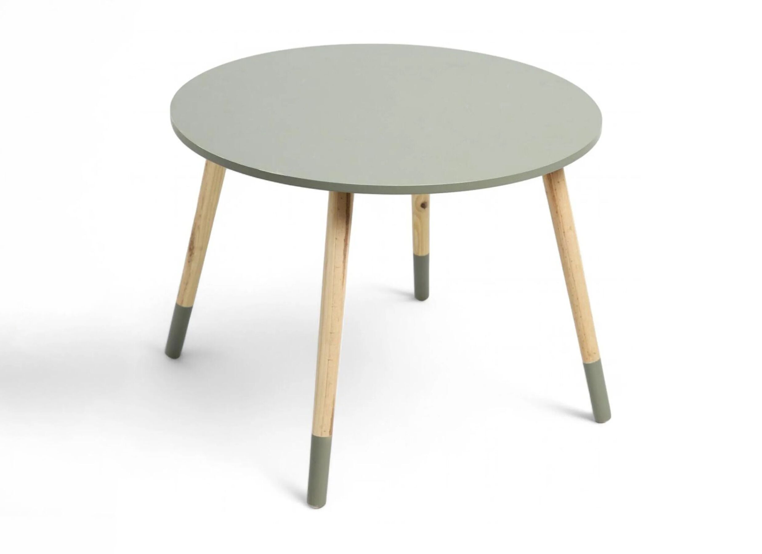 Kindertafel Kid Story Ø60x43cm - hout - saliegroen - Table enfant Kid Story Ø60x43cm - bois - vert sauge